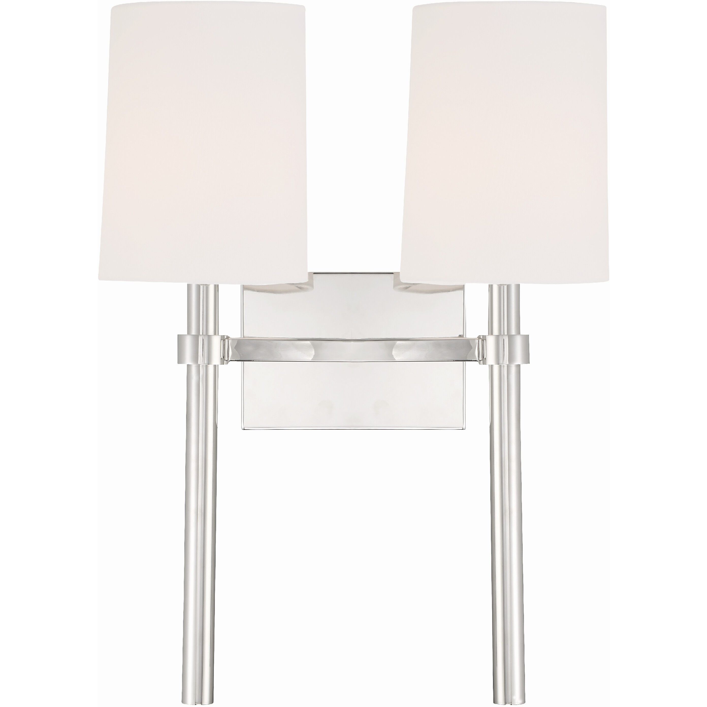 Bromley Bath Wall Light in Polished Nickel