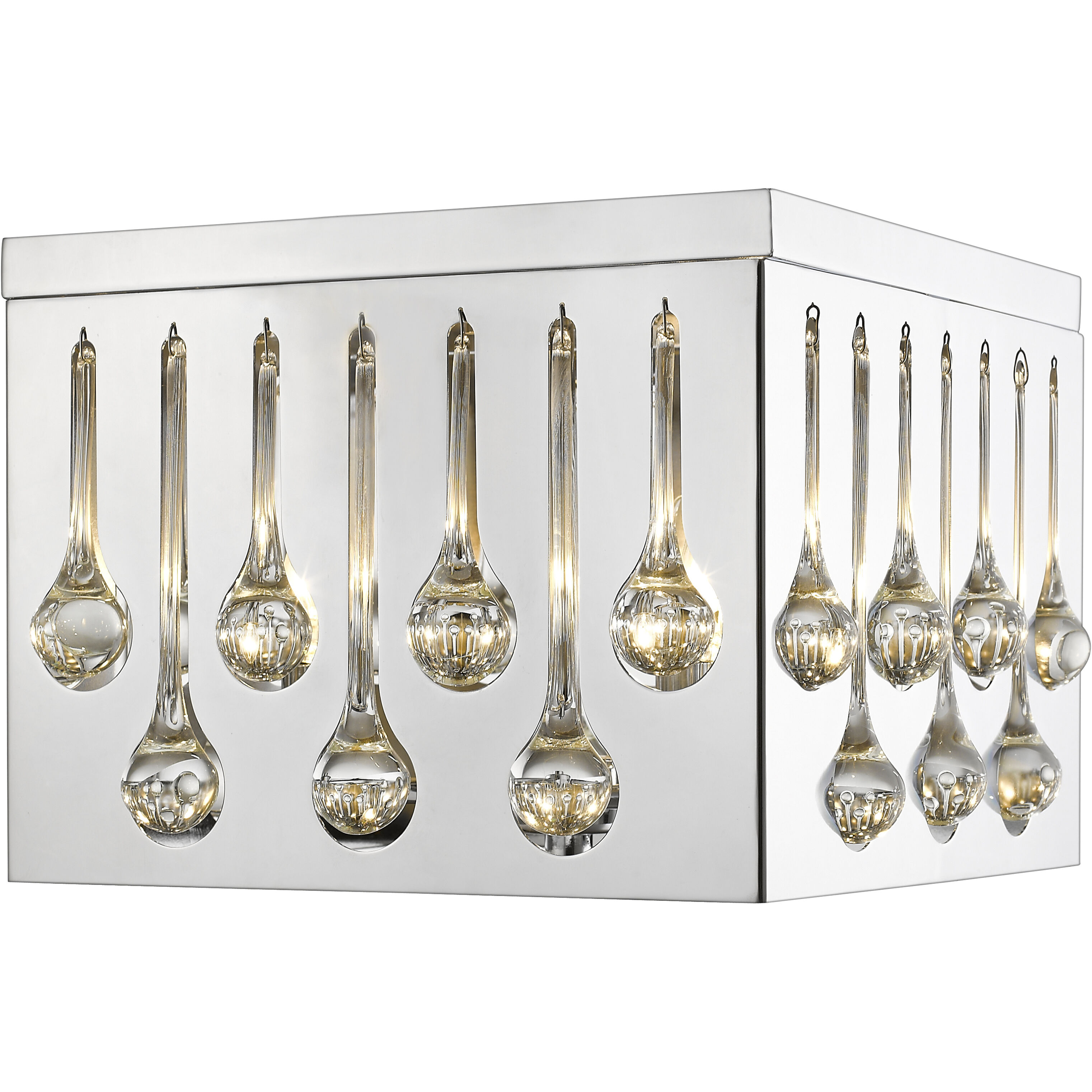 Oberon 4 Light 13.5 inch Chrome Flush Mount Ceiling Light