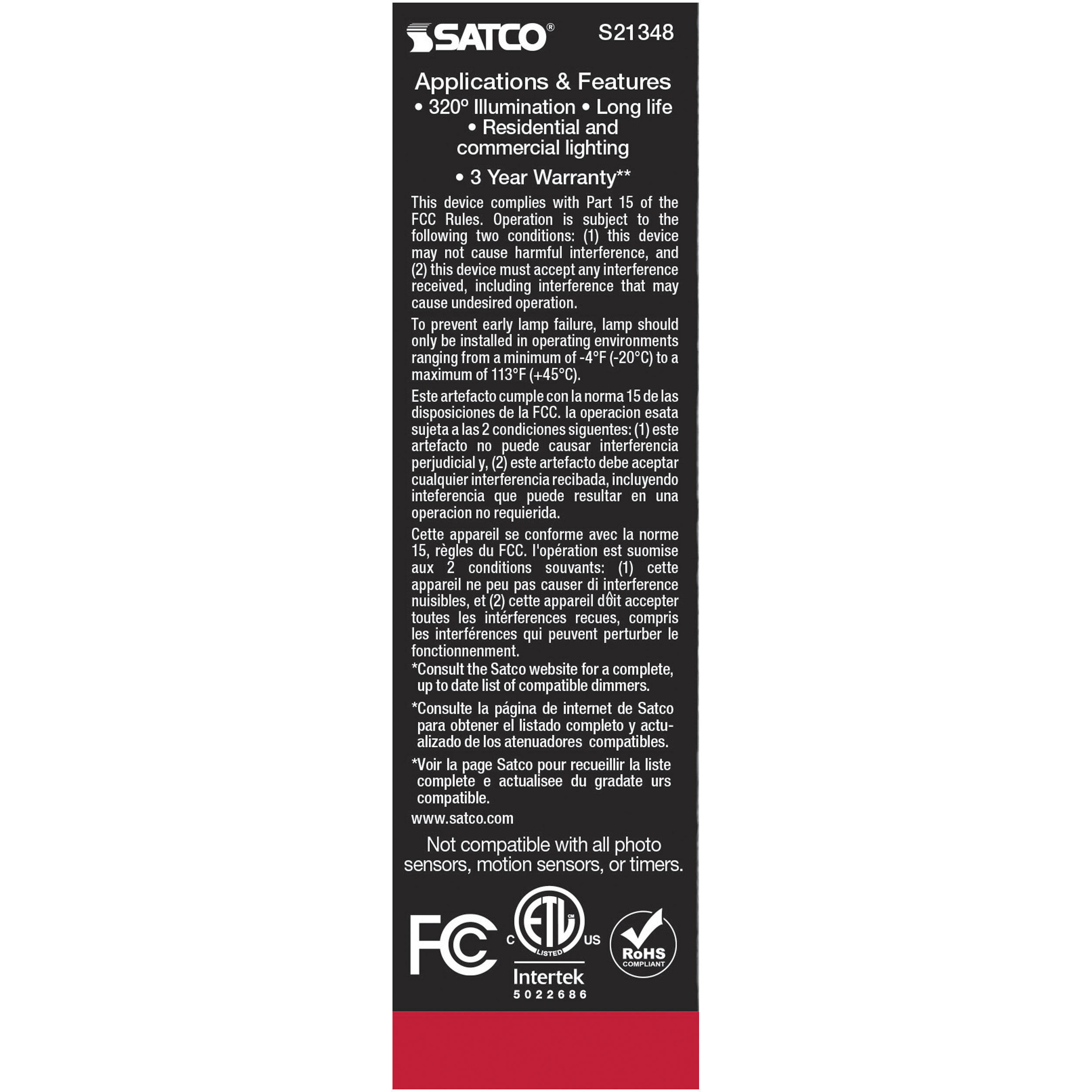 Lumos LED Medium Medium 5.50 watt 3000K LED Filament