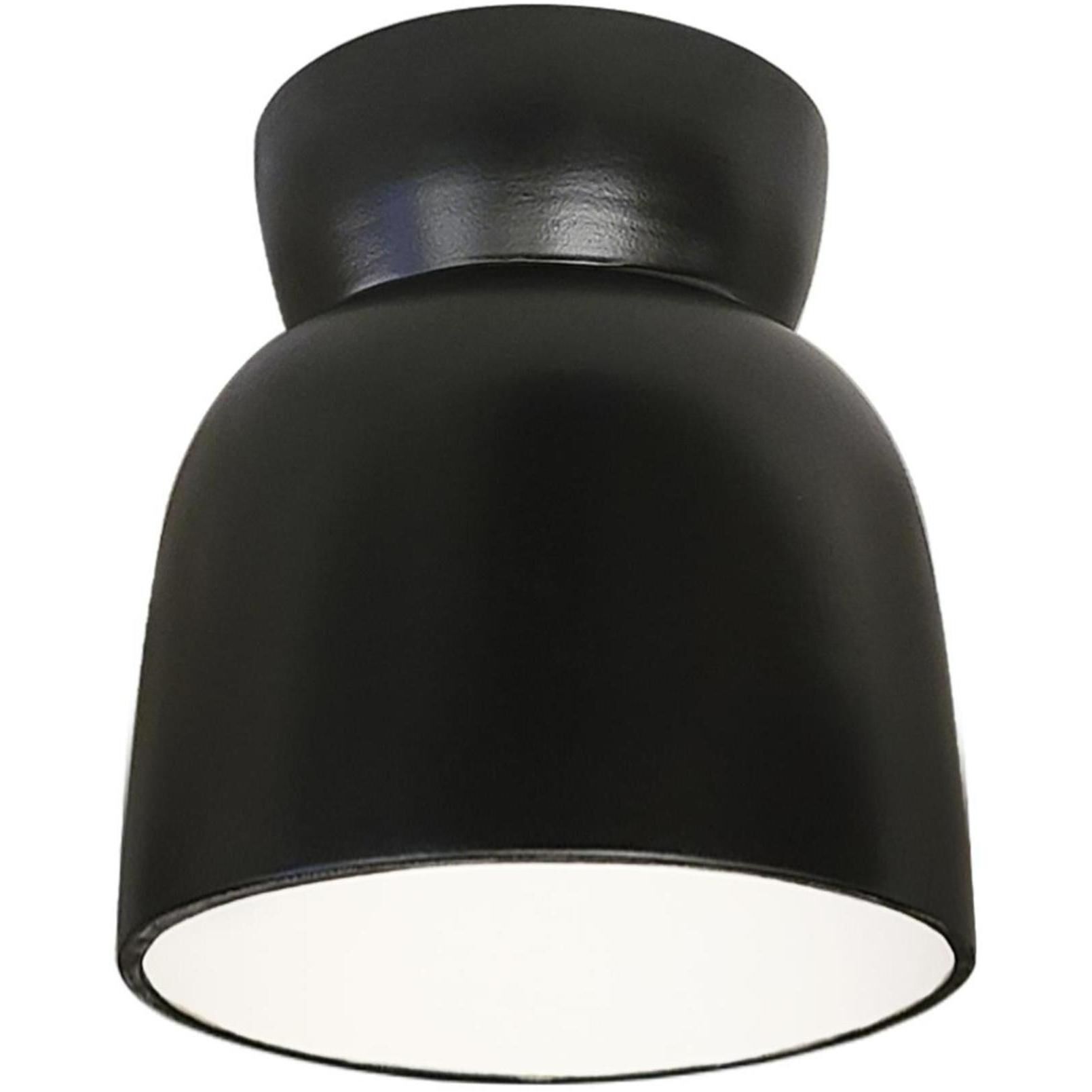 Radiance Collection 1 Light 7.5 inch Carbon Matte Black Outdoor Flush Mount