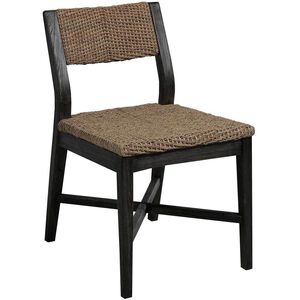 Richard Dark Brown Rubber Wood / Natural Seagrass Occasional Chair