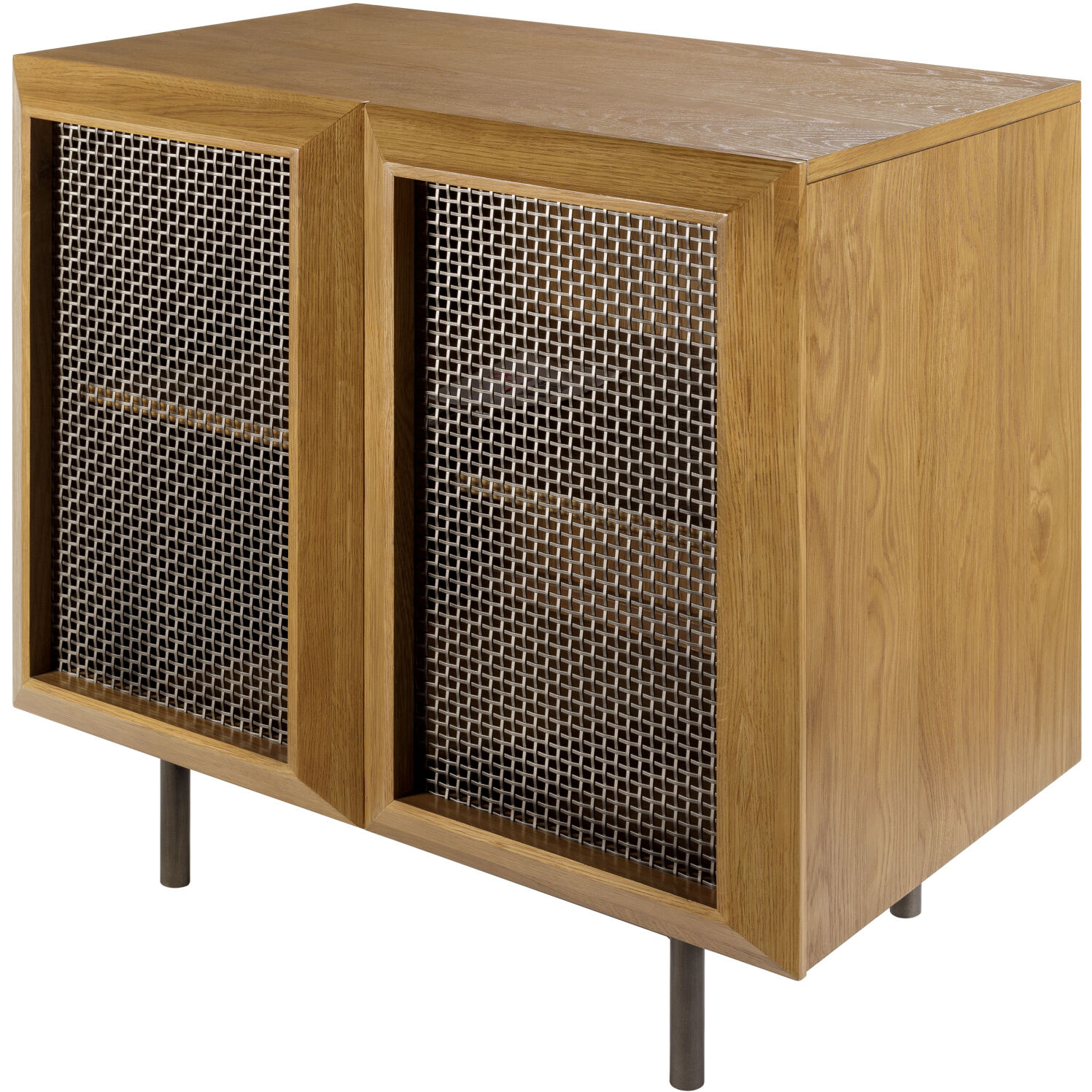 Marshall Top: Brown; Base: Metallic - Pewter Cabinet