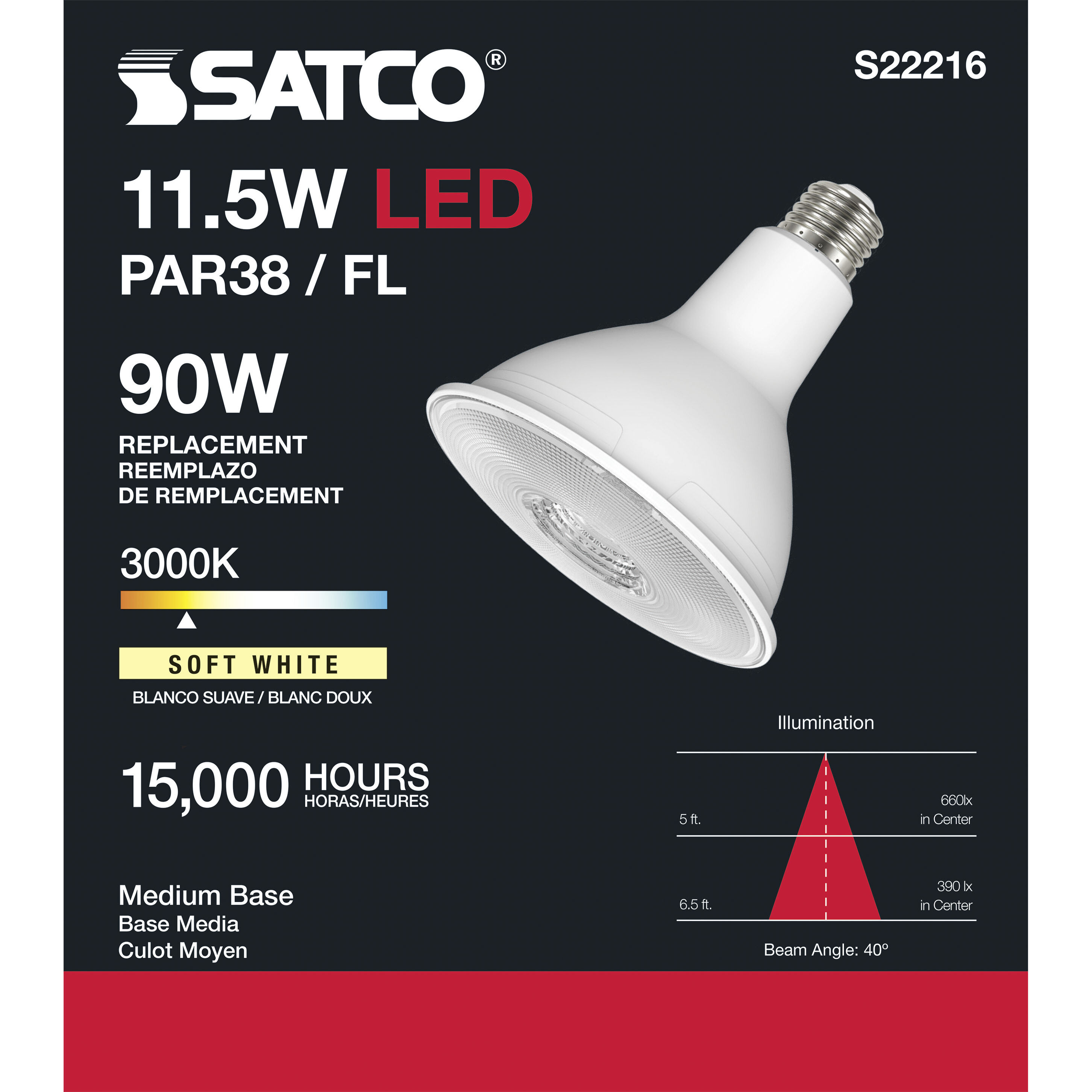 Lumos LED LED PAR Medium 11.50 watt Light Bulbs