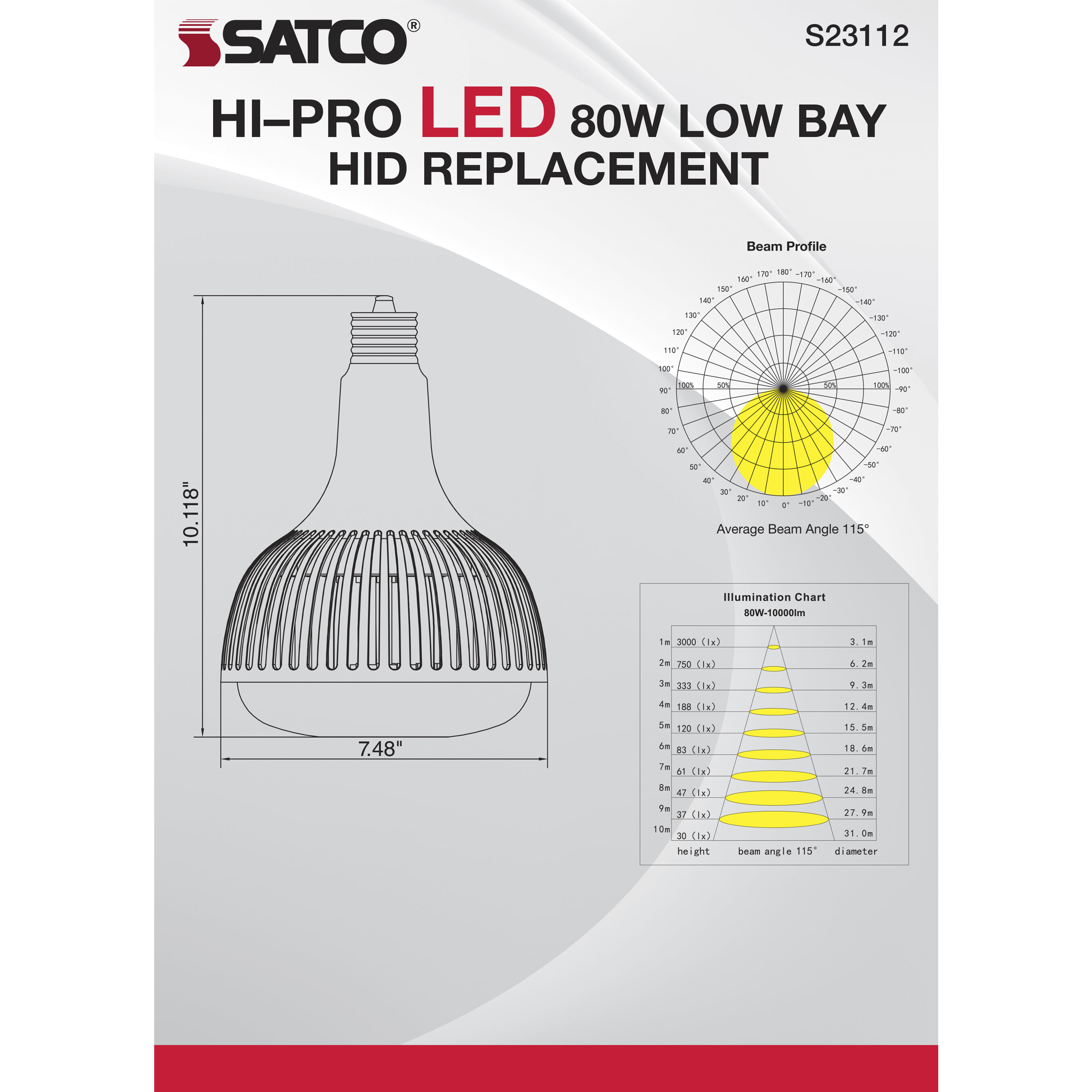 Lumos LED Mogul Extended 80.00 watt 4000K Light Bulb