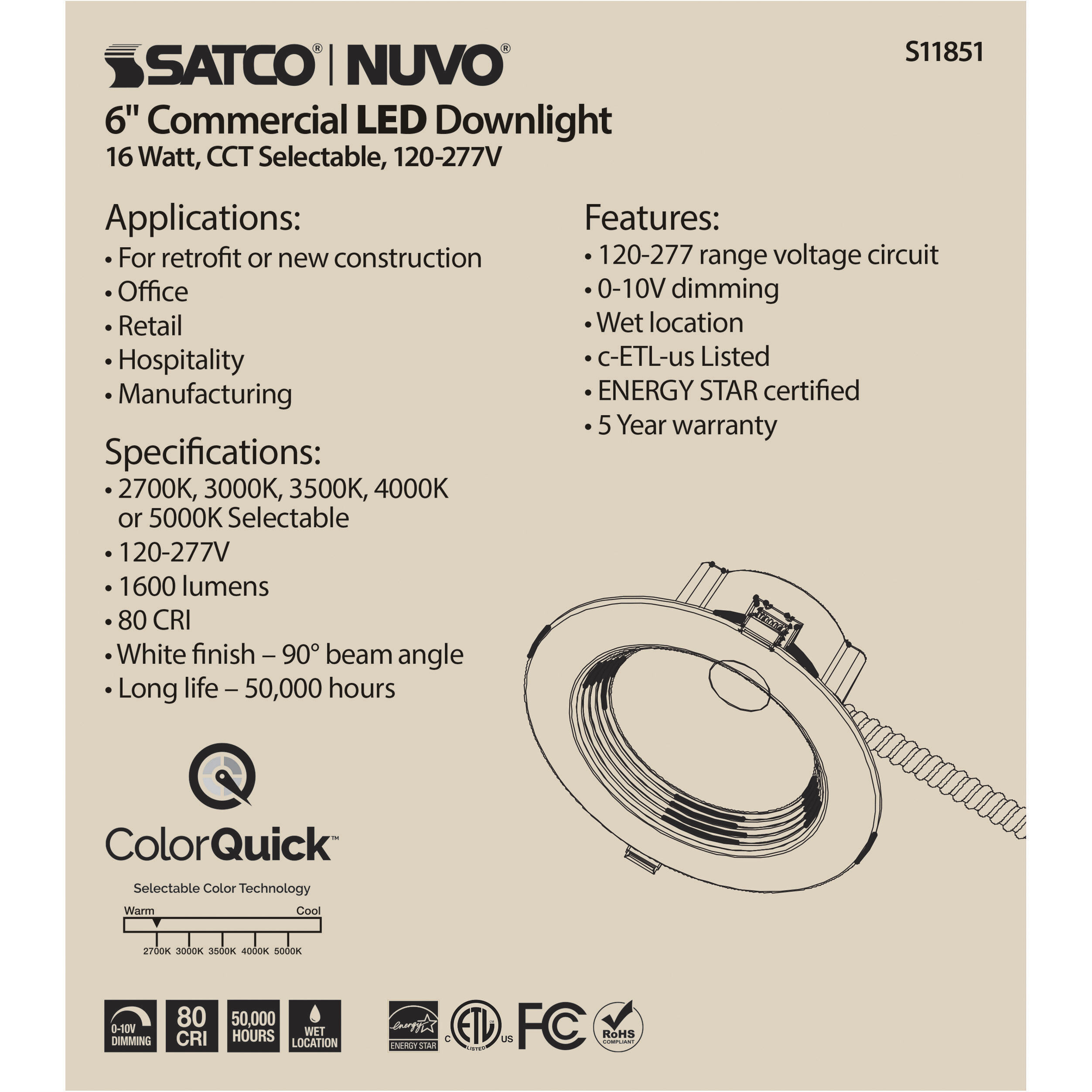 Edgewood Integrated White Recessed