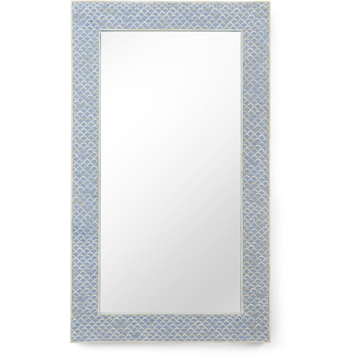 Chelsea House 47 X 28 inch Cream/Light Blue/Clear Wall Mirror