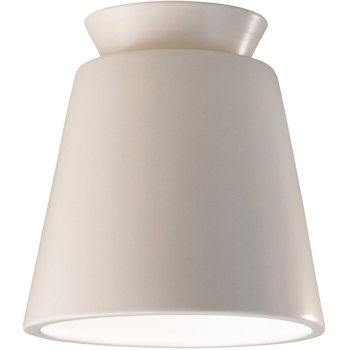 Radiance Collection LED 7.5 inch White Crackle Outdoor Flush-Mount