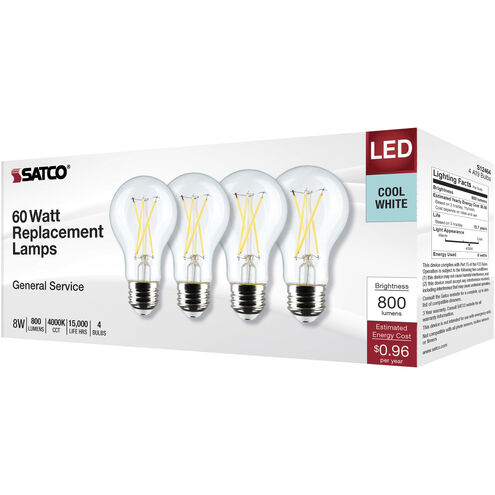 Lumos LED Medium 8 watt 120 4000K LED Filament, LED Filament