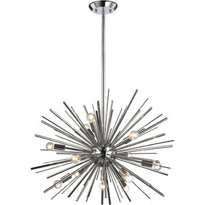 Starburst 12 Light 27 inch Polished Chrome Chandelier Ceiling Light