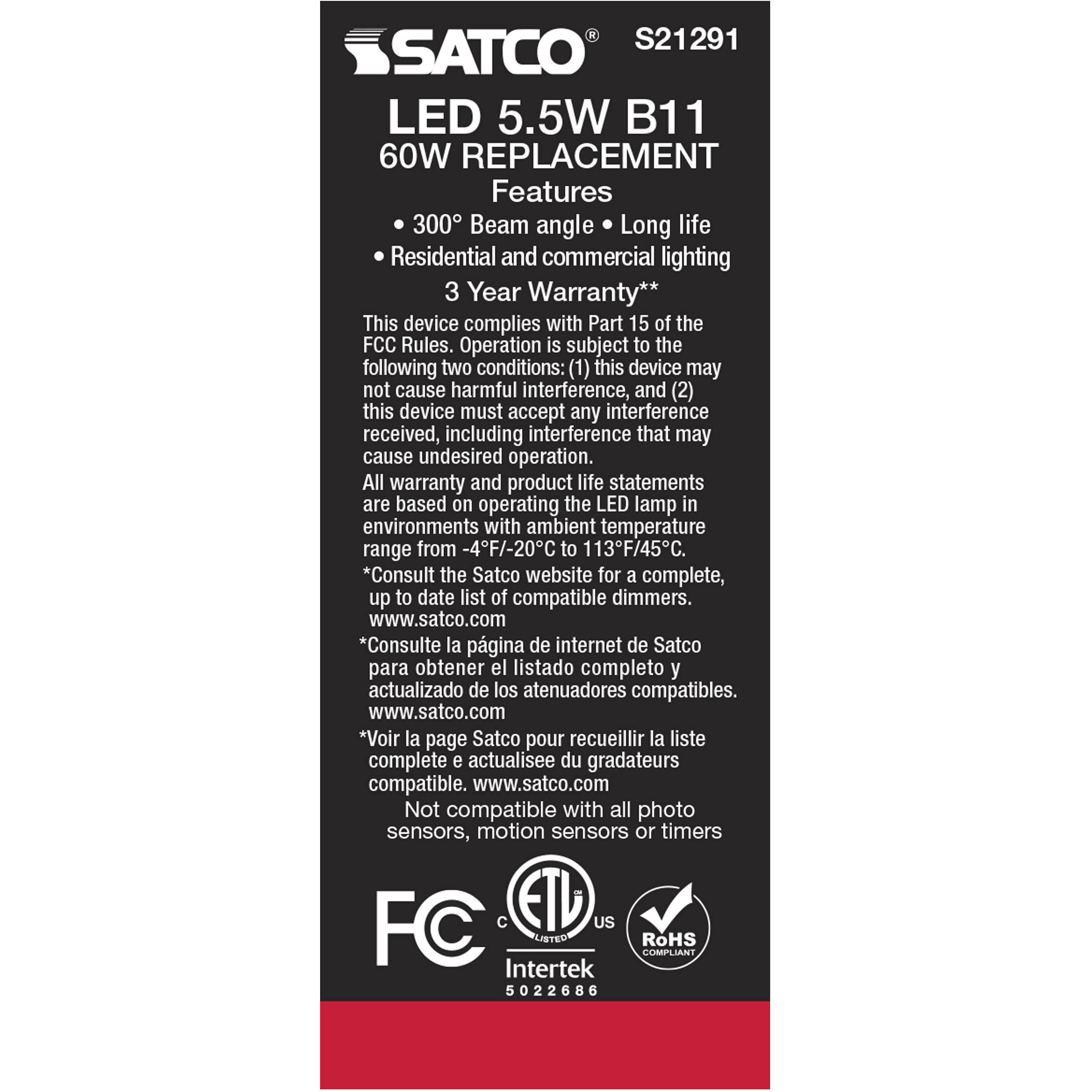 Lumos LED Medium Medium 5.50 watt 4000K LED Filament