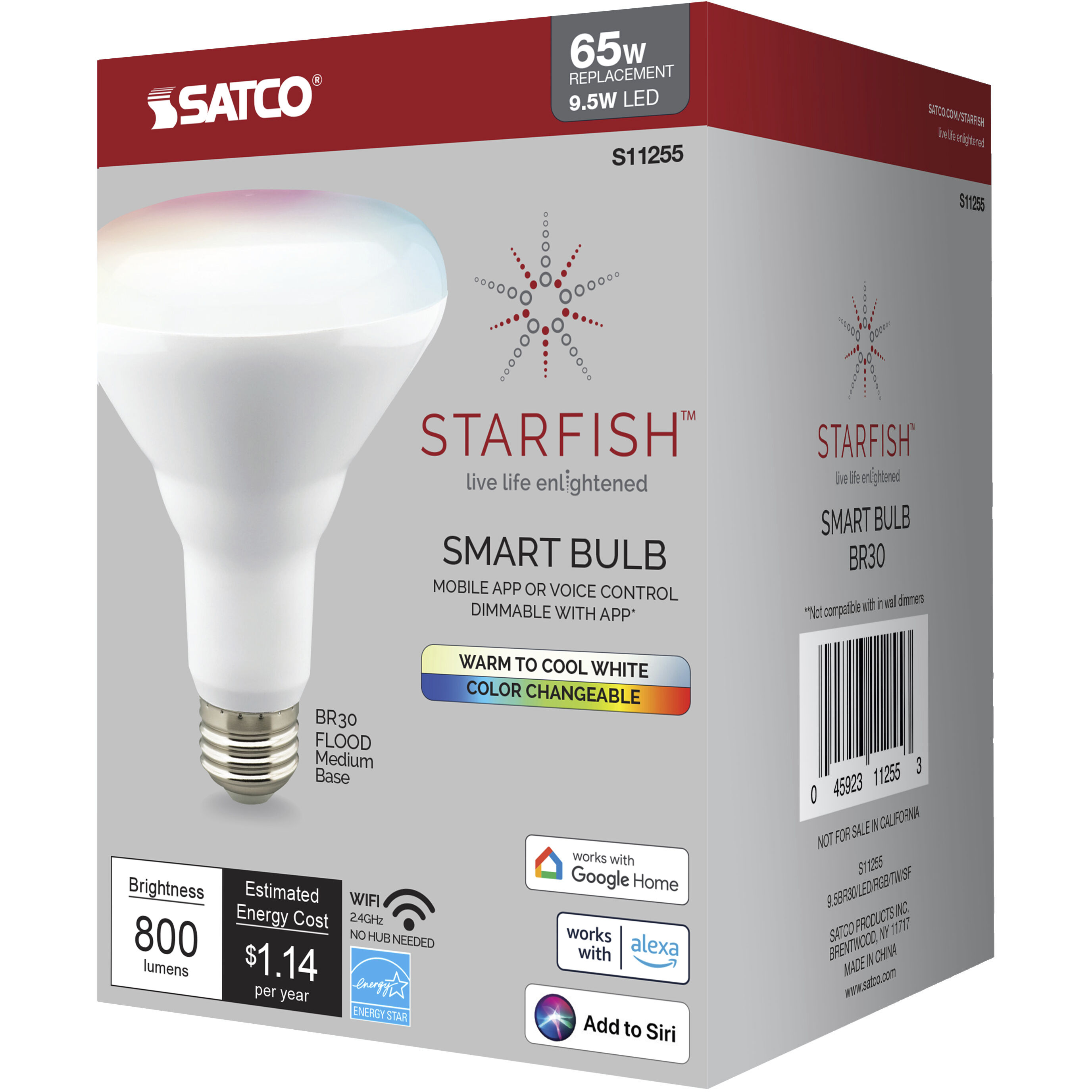 Starfish LED BR30 Medium 9.50 watt 2700K BR and R LED 