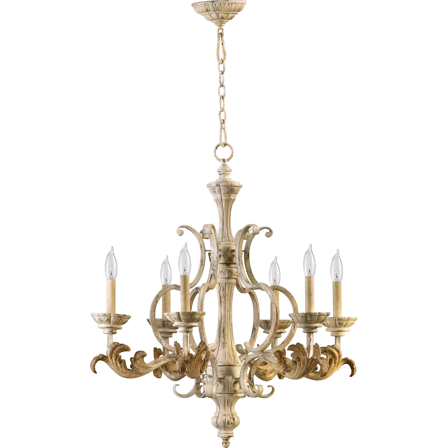 Florence 6 Light 27 inch Persian White Chandelier Ceiling Light