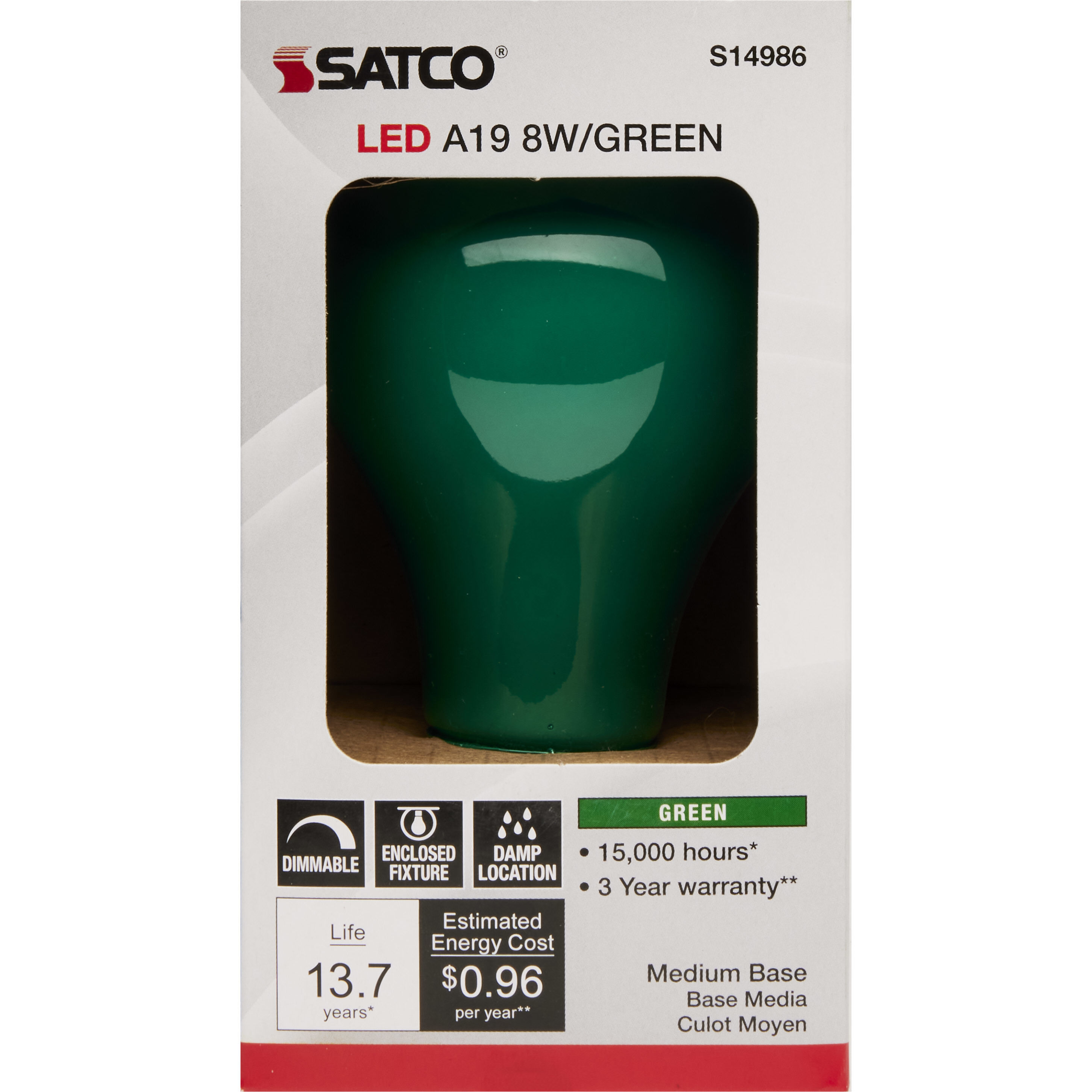 Lumos LED A19 Medium E26 8 watt 120V Light Bulb