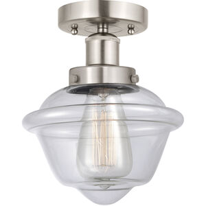 Oxford 1 Light 6.5 inch Brushed Satin Nickel Semi-Flush Mount Ceiling Light