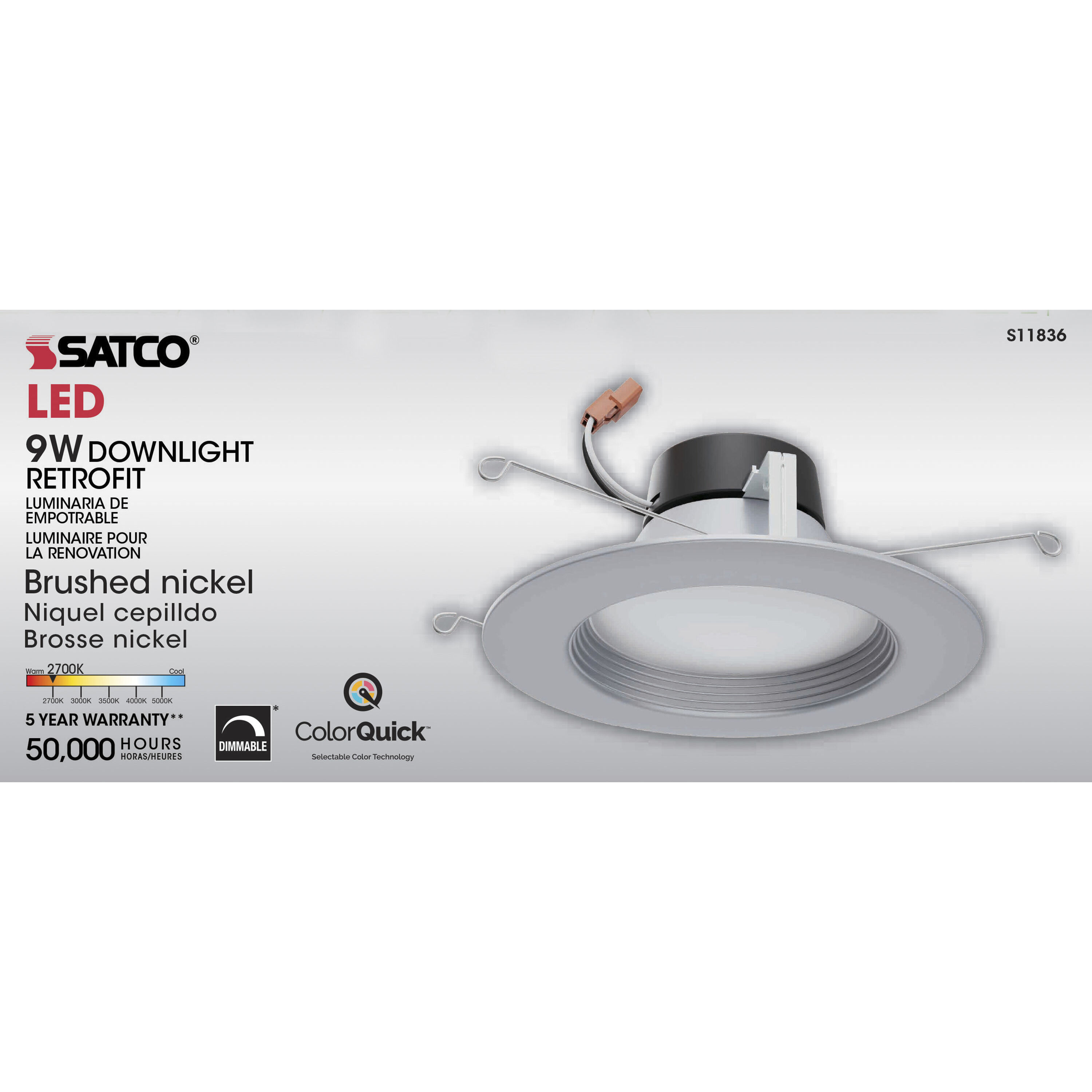 Edgewood LED Module Brushed Nickel Recessed