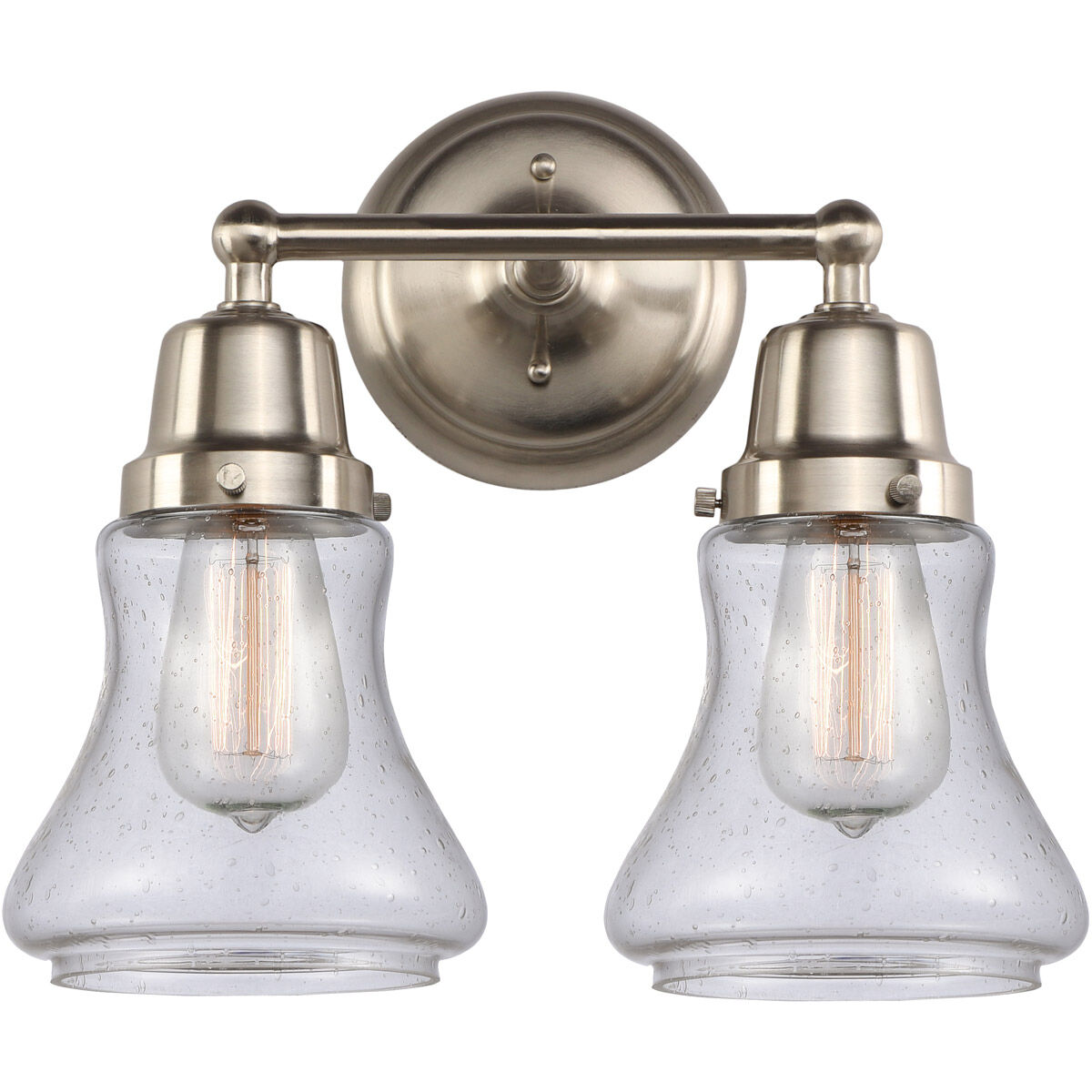 Aditi Bellmont 2 Light 14 inch Brushed Satin Nickel Bath Vanity Light Wall Light, Aditi