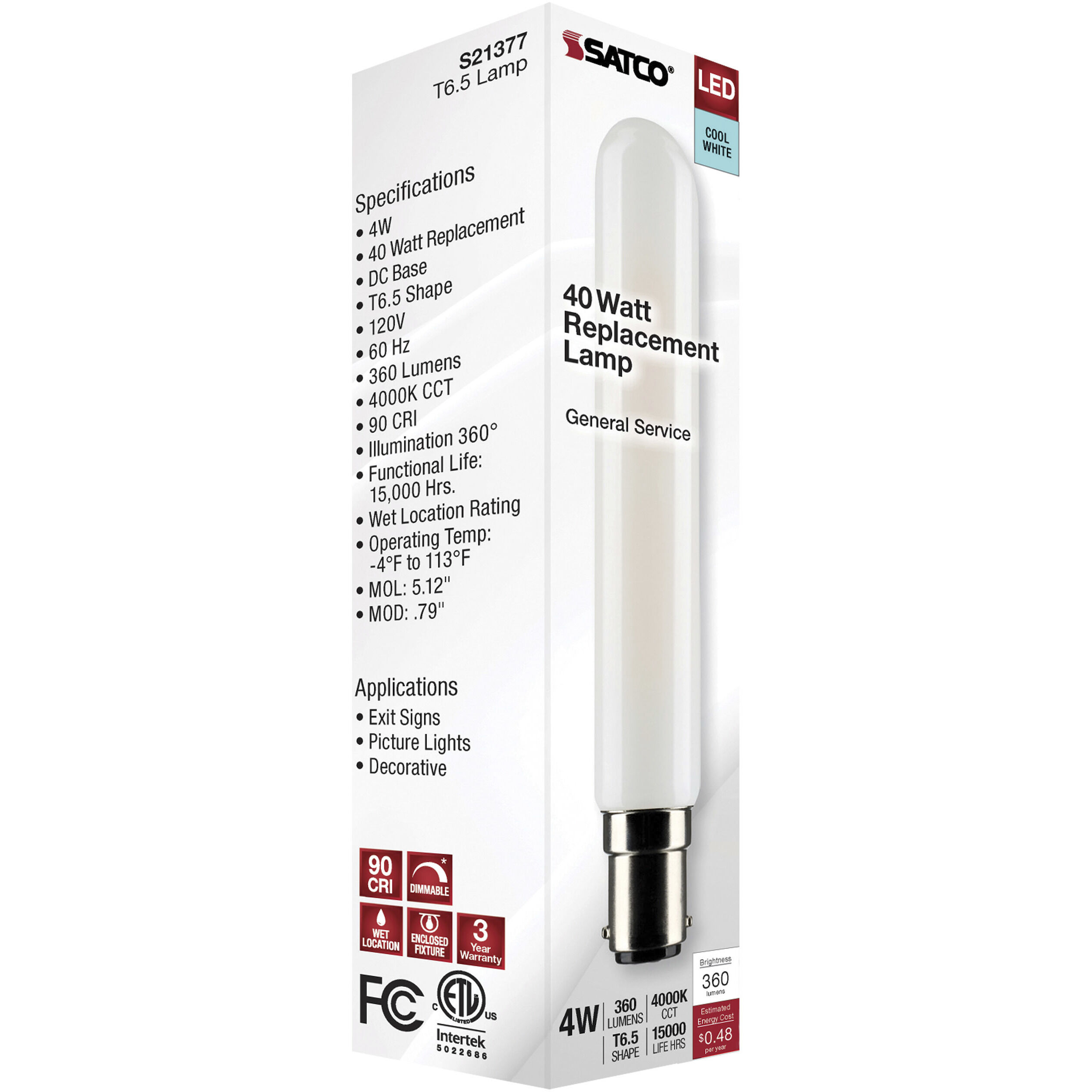 Tube LED 4 watt 120 4000K LED Filament, LED Filament