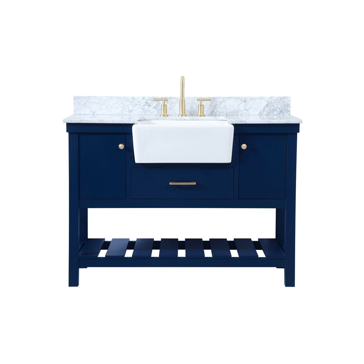 Clement 48 X 22 X 34.13 inch Blue Bathroom Vanity Cabinet