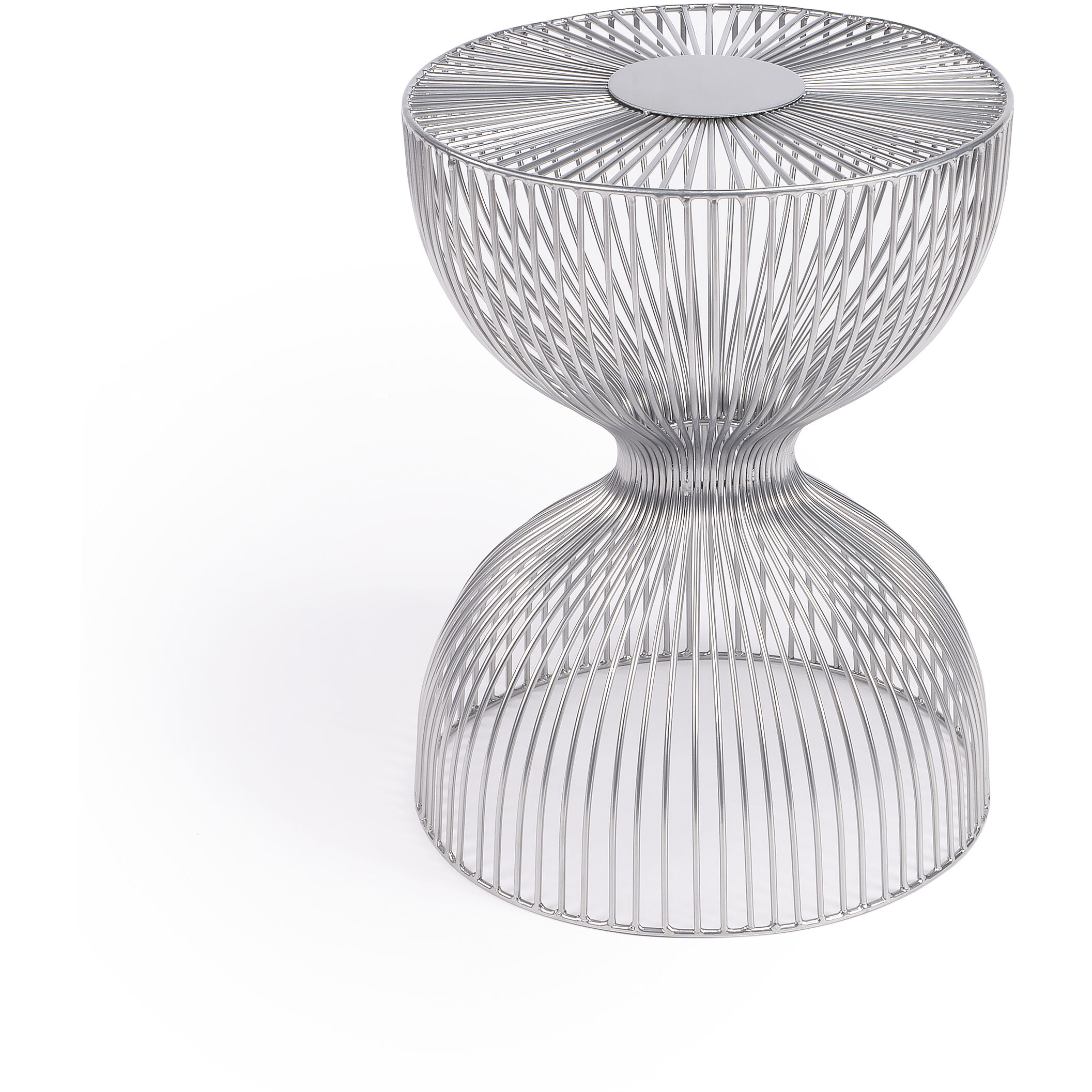 Nicholas Silver Metal End or Side Table