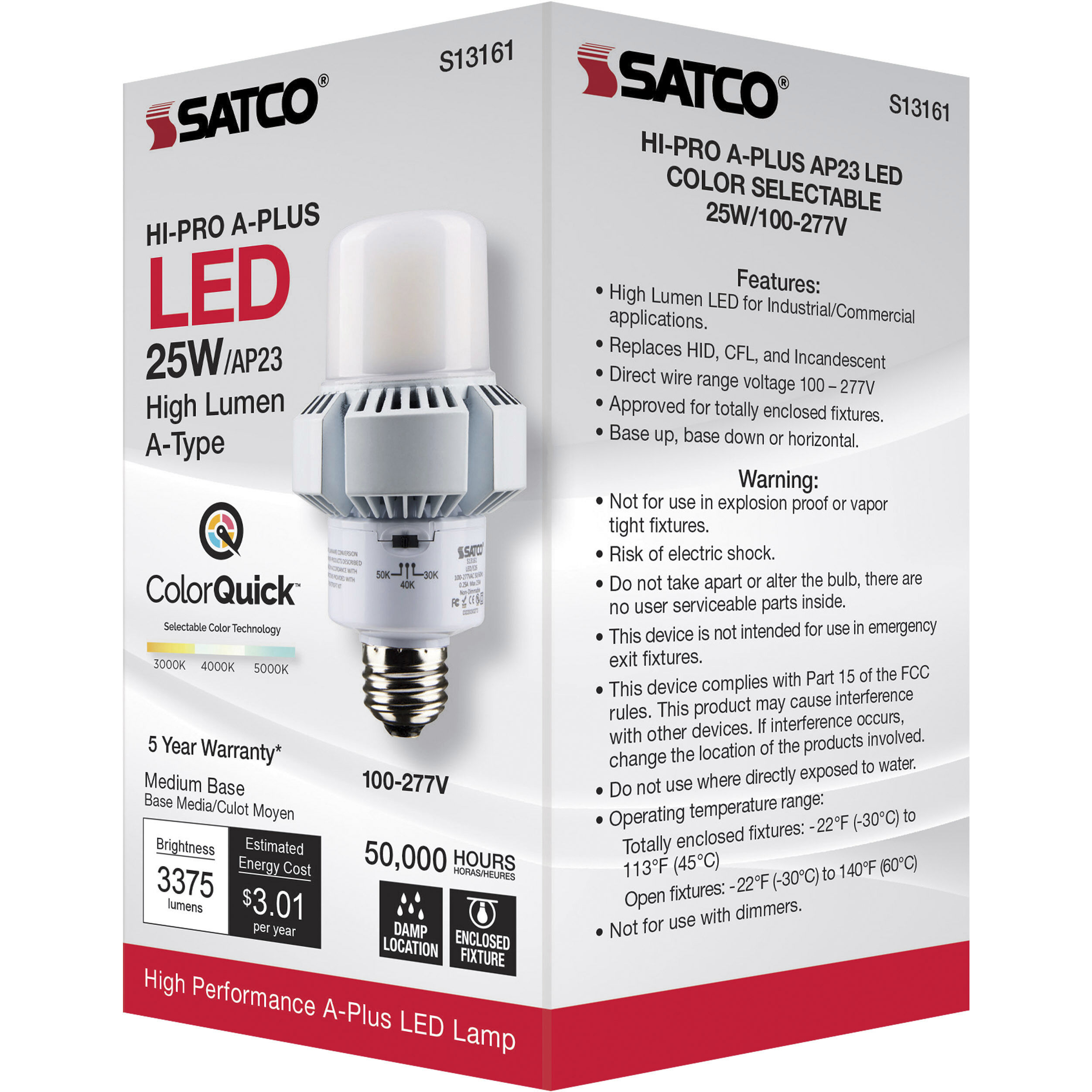 Lumos LED AP23 / ED23 Medium 25.00 watt 3000K HID Replacements