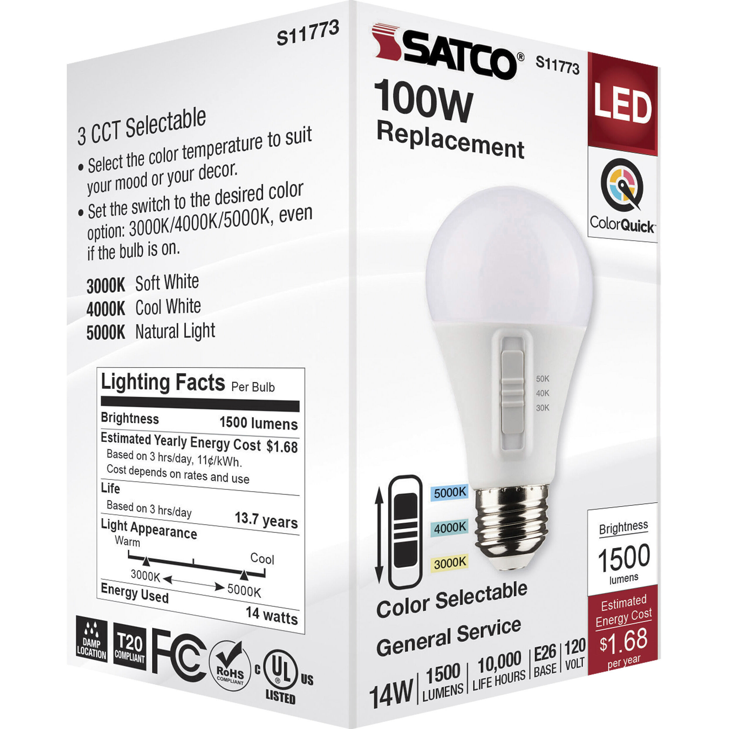 Lumos Medium 14.00 watt 3000K Light Bulb