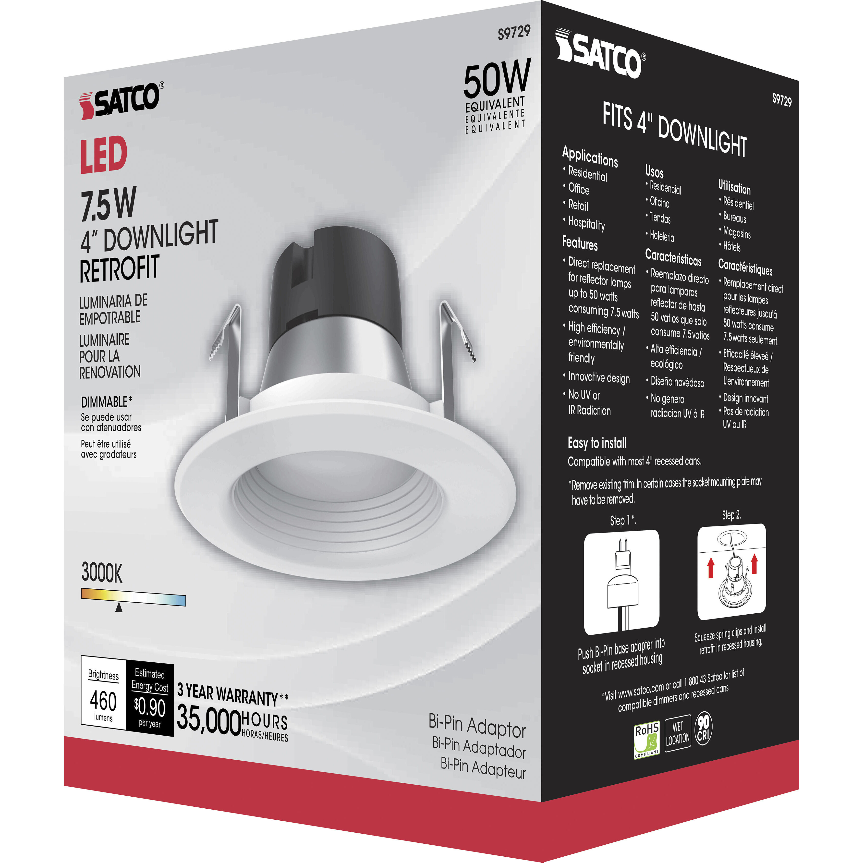 Edgewood Integrated White and Frosted Recessed