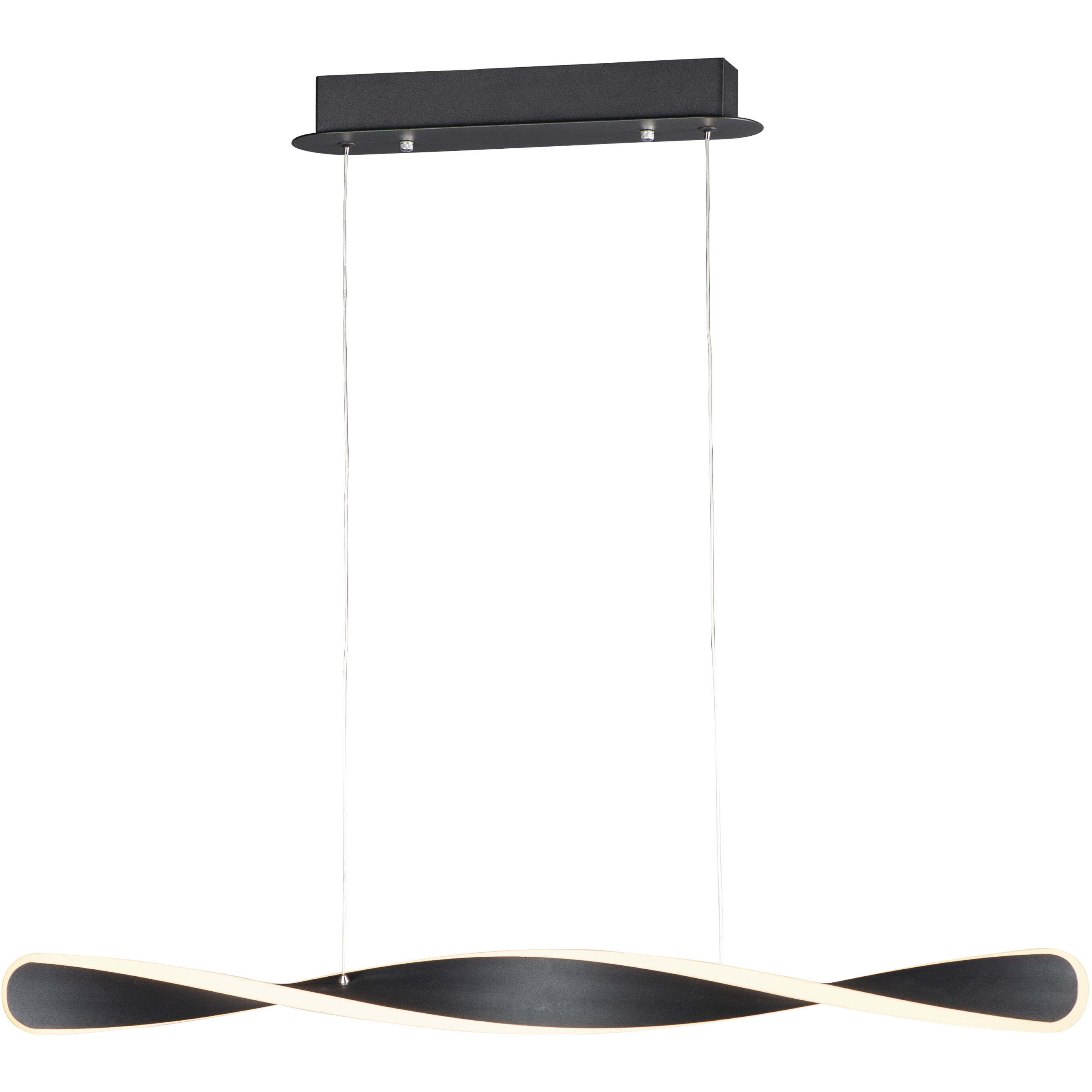 Pirouette LED 40 inch Black Linear Pendant Ceiling Light