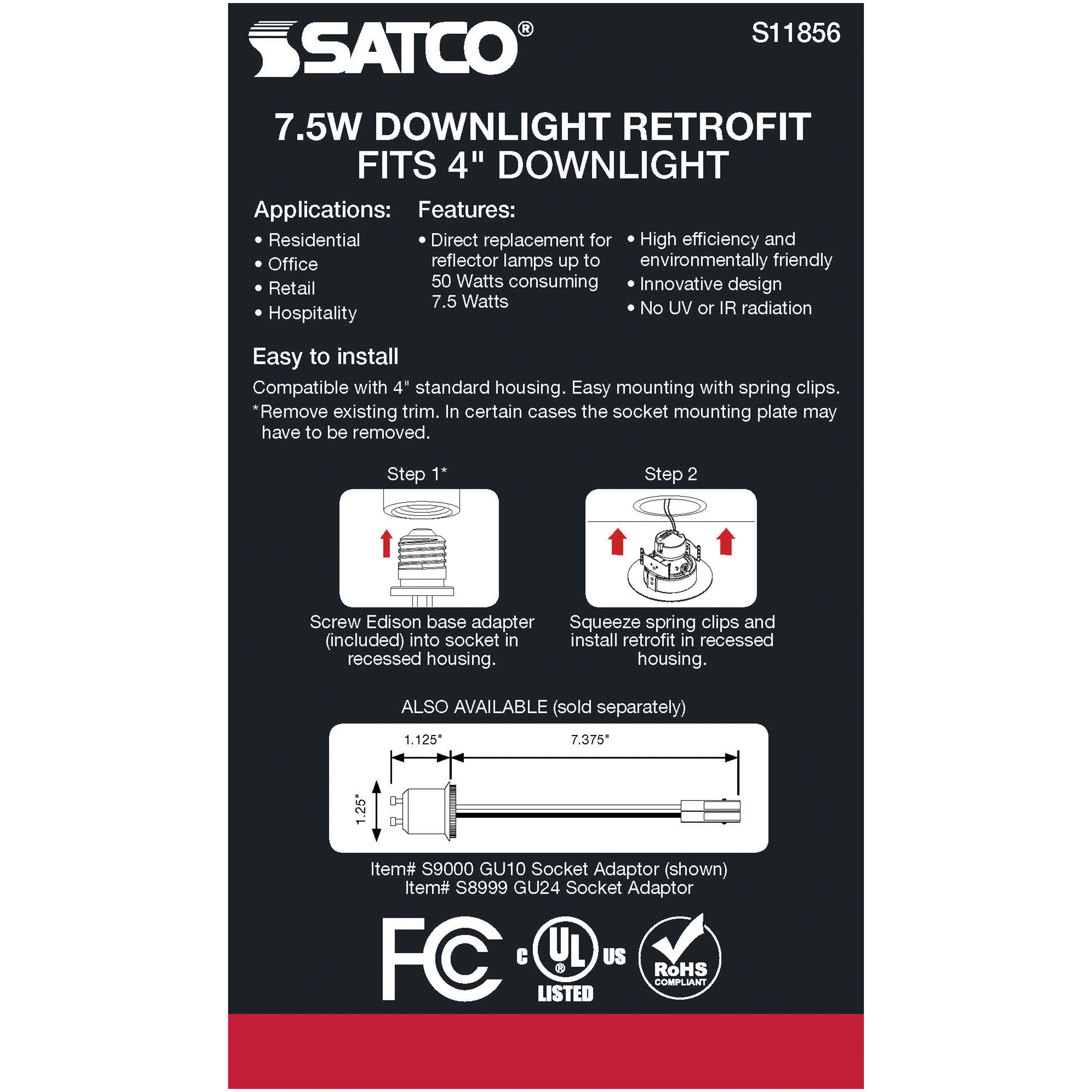 Edgewood Integrated Bronze Recessed, Retrofits
