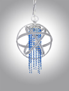 Cascade 1 Light 9.25 inch Satin White Mini Pendant Ceiling Light