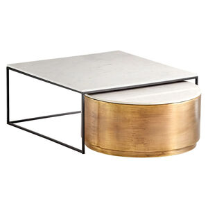 Nessman 40 X 40 inch Bronze and Black Nesting Tables, Set of 2