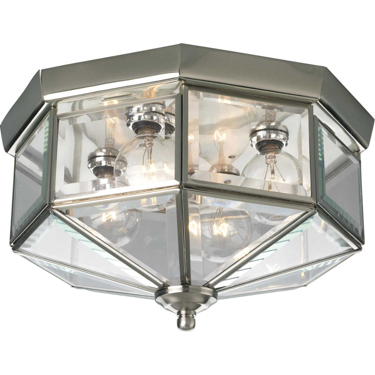 Petronella 4 Light 11.13 inch Brushed Nickel Flush Mount Ceiling Light