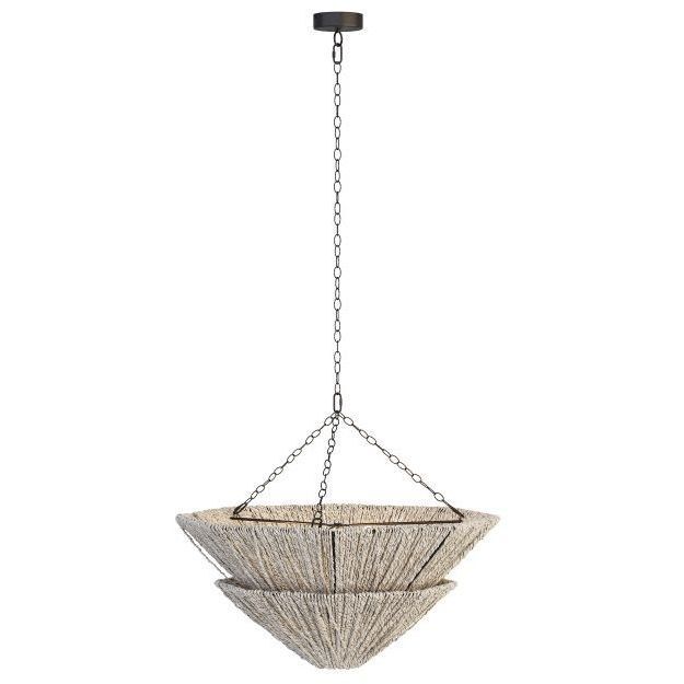 Anya 32 inch Light Gray Stained Chandelier Ceiling Light
