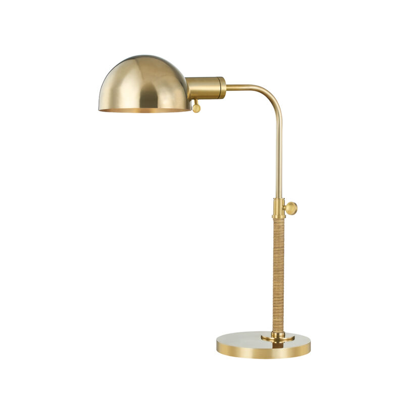 Devon 18 inch 60 watt Aged Brass Table Lamp Portable Light