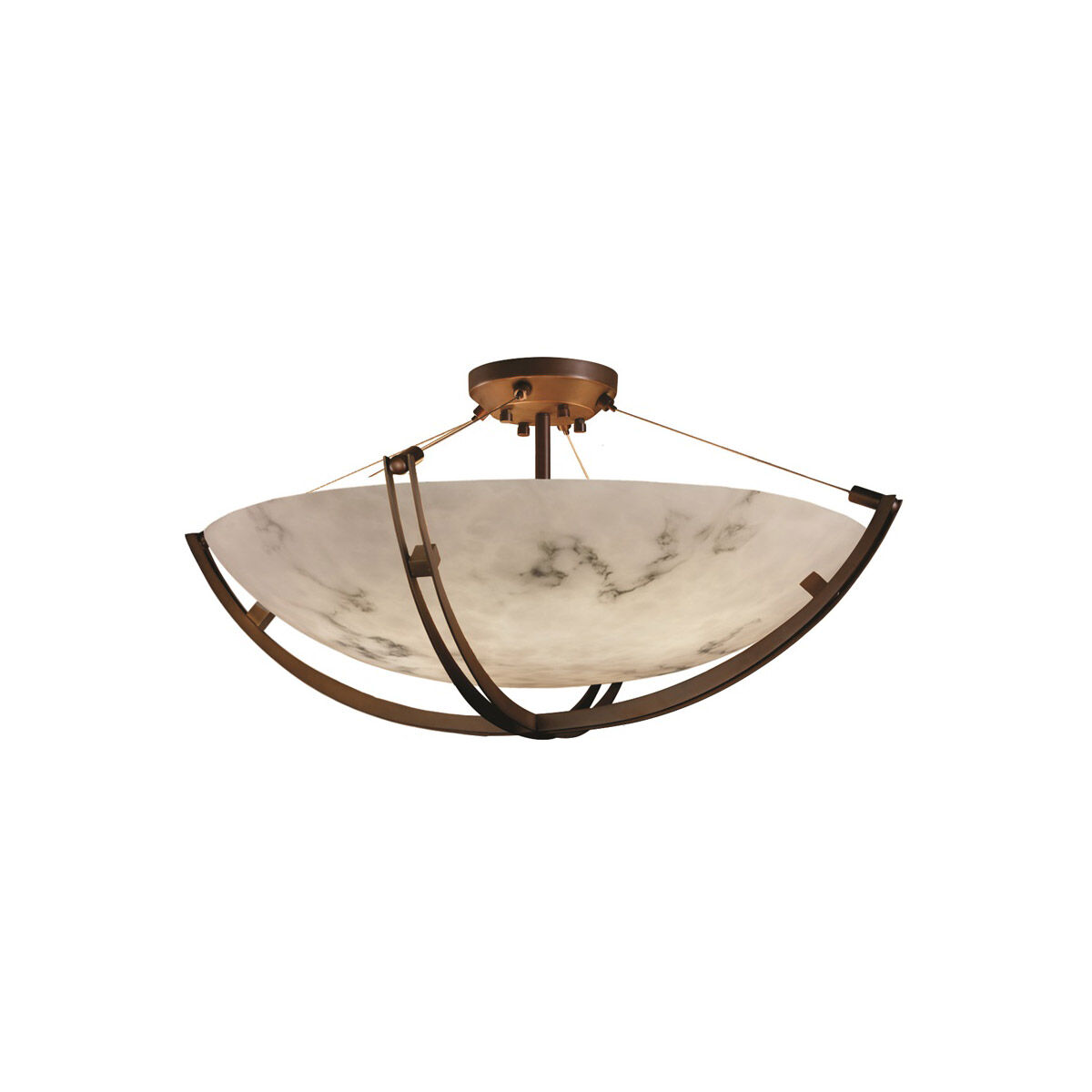 LumenAria LED 42 inch Dark Bronze Semi-Flush Ceiling Light