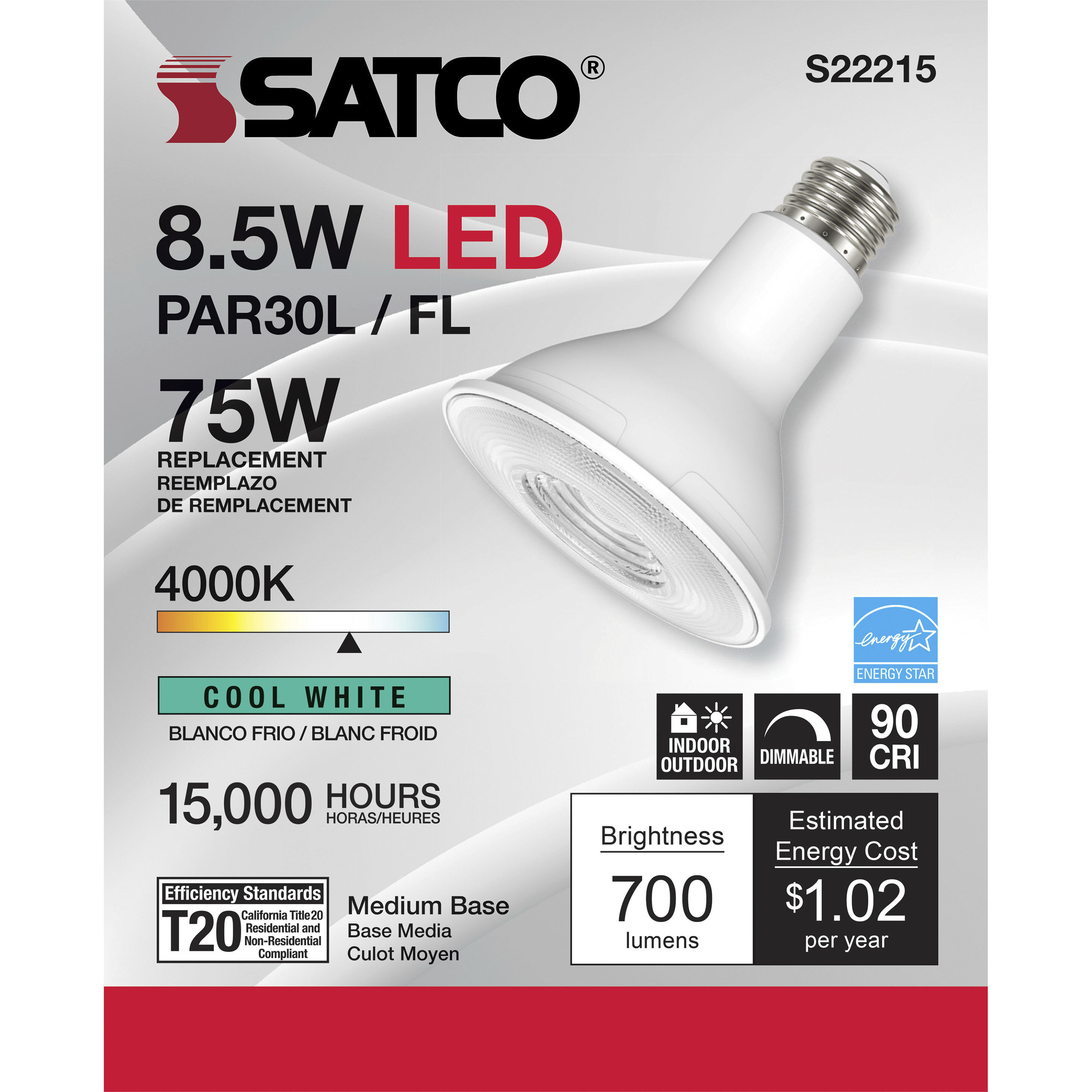 Lumos LED LED PAR Medium 8.50 watt Light Bulbs