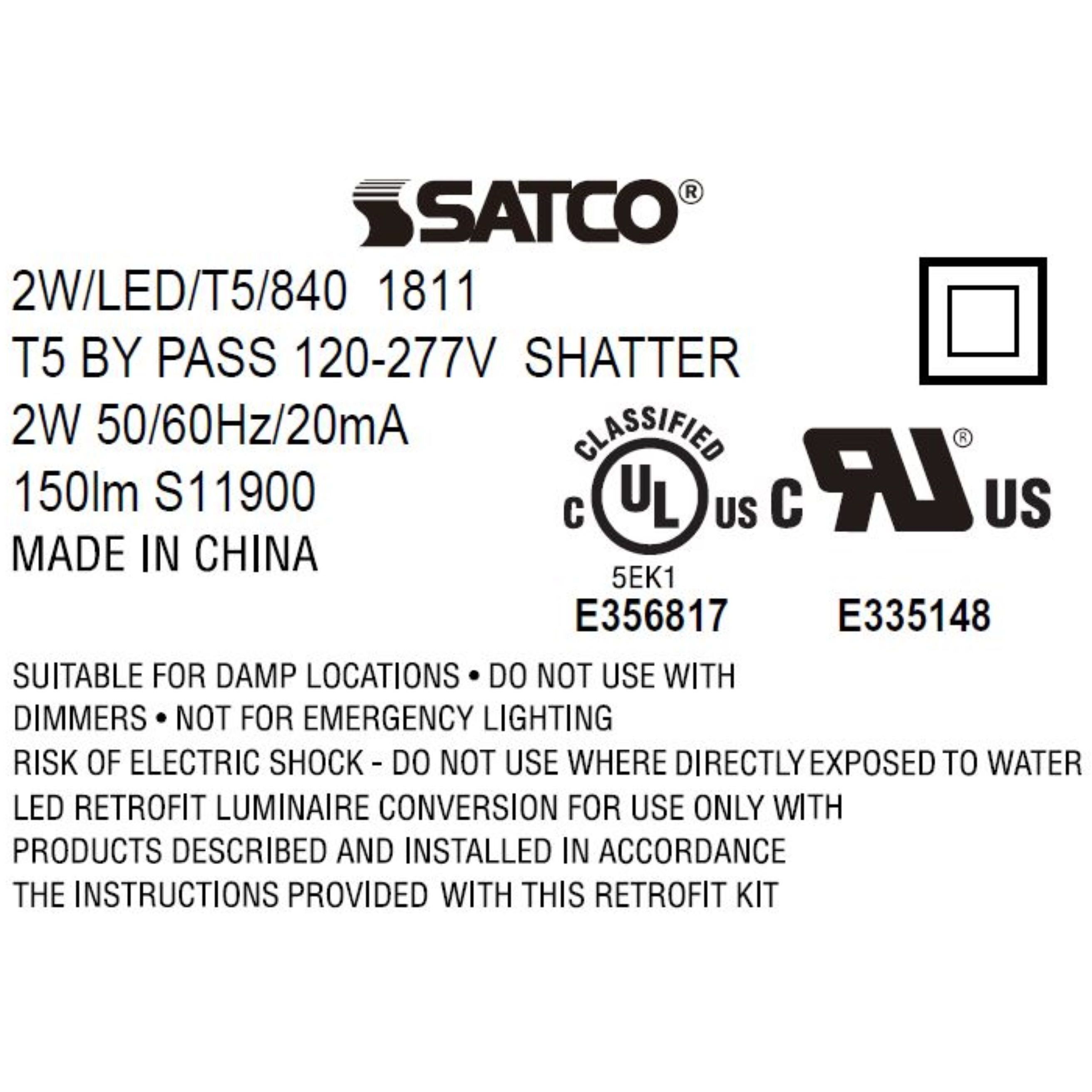 Signature LED T5 Miniature Bi Pin 2 watt 120V 4000K Light Bulb