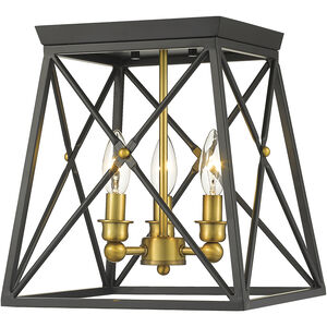 Trestle 3 Light 11.00 inch Flush Mount