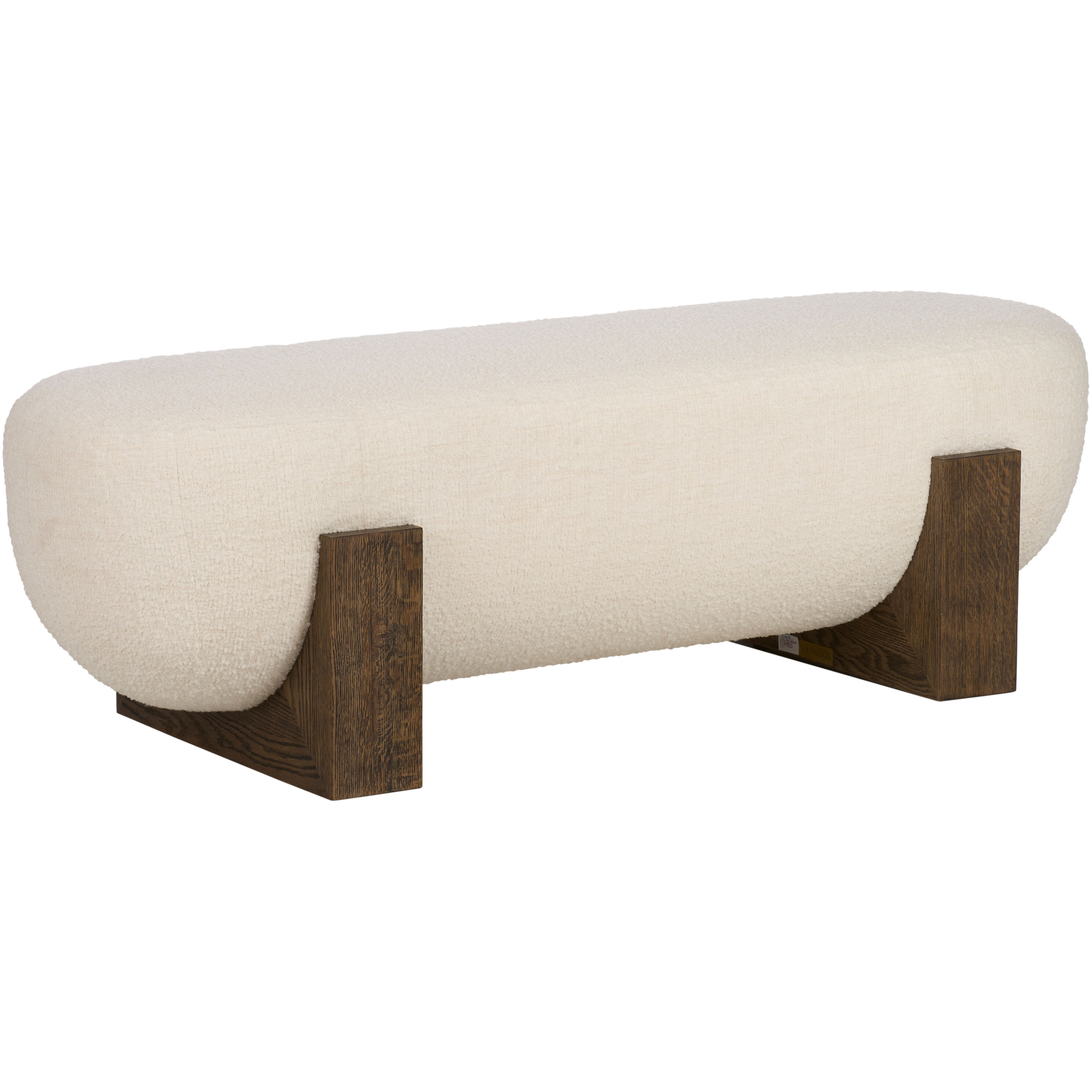 Archer White/Cream and Brown Bench