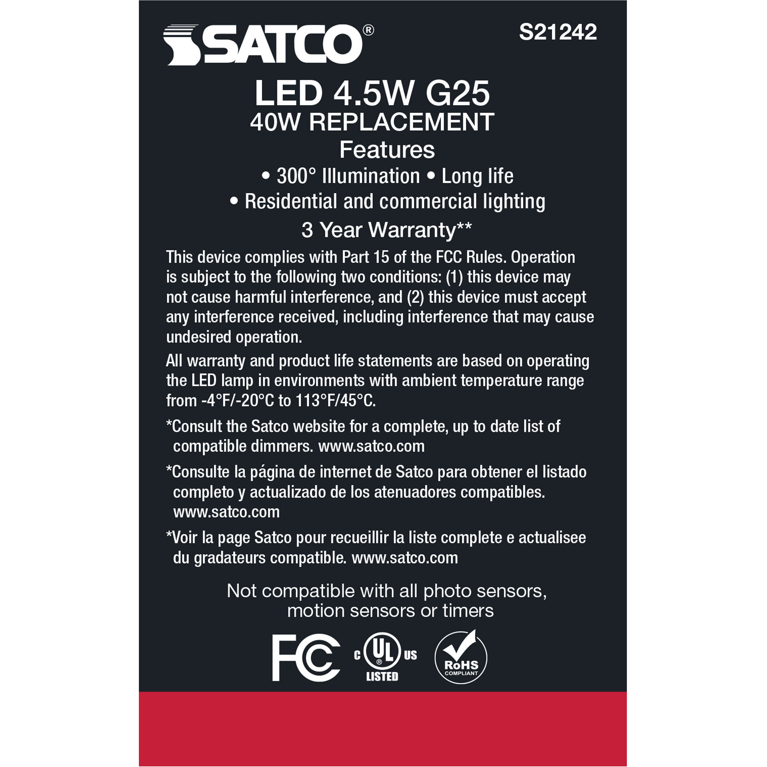 Lumos LED Medium Medium 4.50 watt 2700K LED Filament