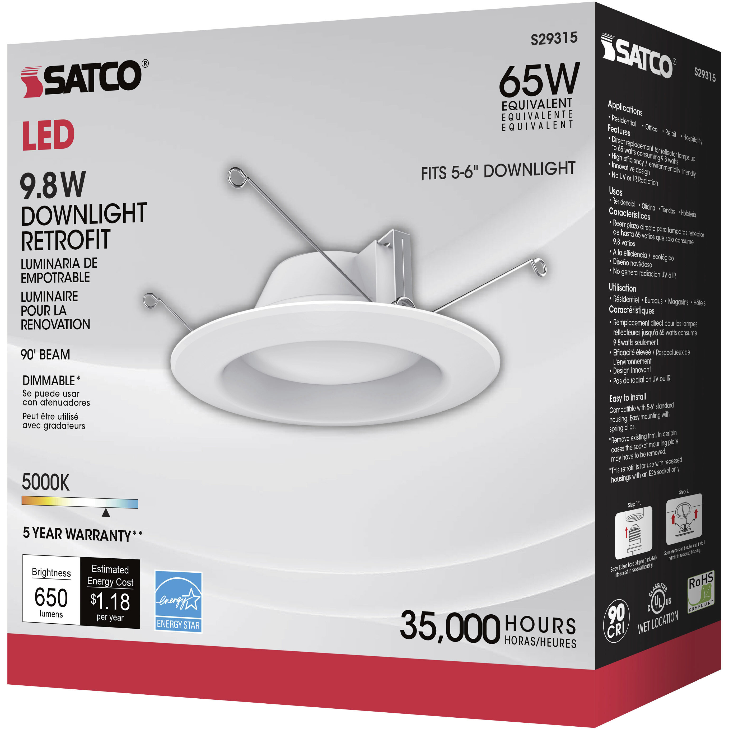 Edgewood LED Module White Recessed