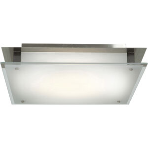 Vision 2 Light 15.75 inch Brushed Steel Flush Mount Ceiling Light