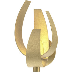 Corona 1 Light 7 inch Modern Brass Sconce Wall Light, Large