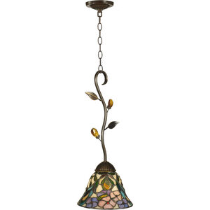 Evelyn 1 Light 7 inch Antique Golden Bronze Pendant Ceiling Light
