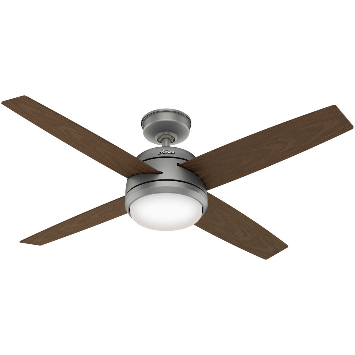 Oceana 52 inch Matte Silver with P.A. Cocoa Blades Outdoor Ceiling Fan