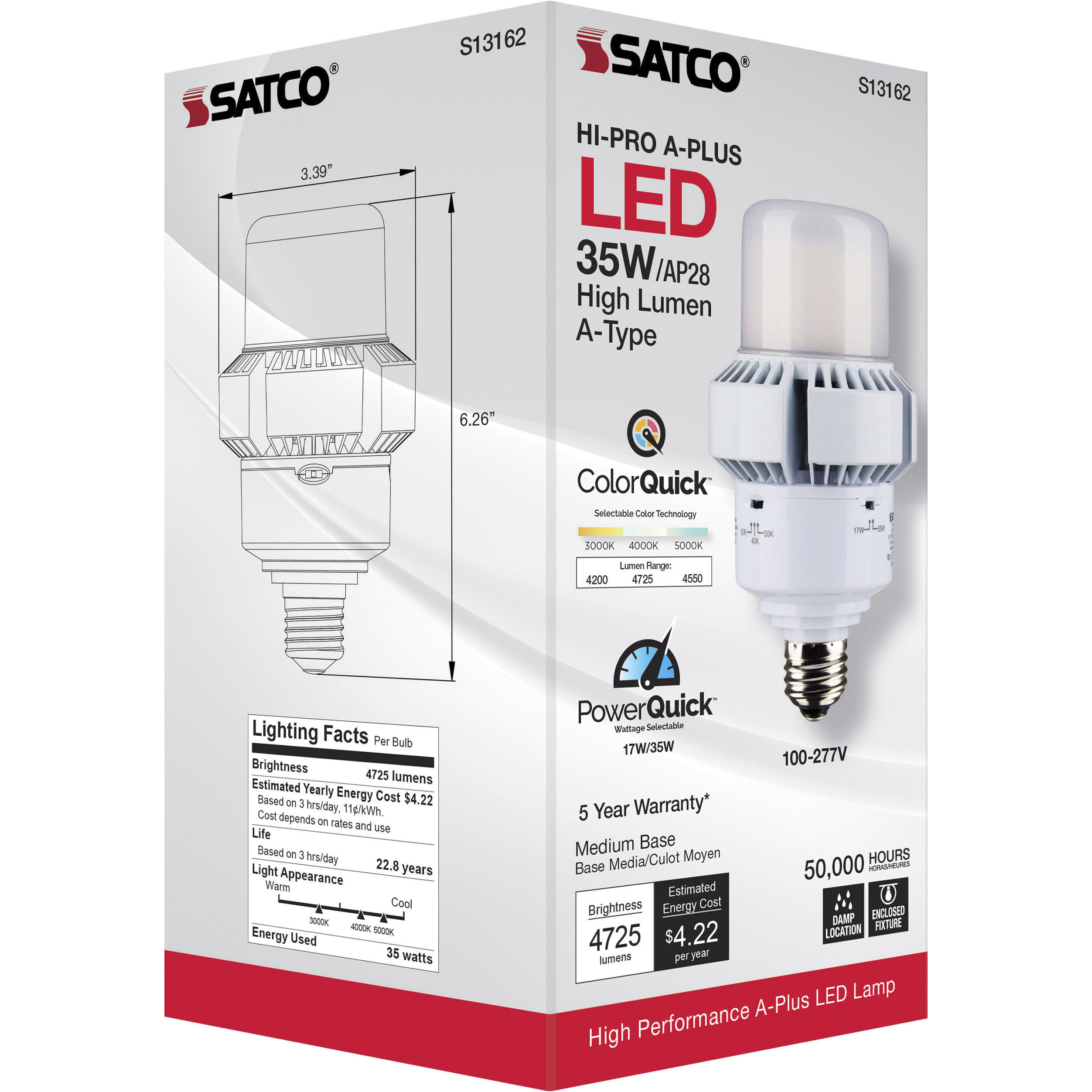 Lumos LED AP28 / ED28 Medium 35.00 watt 3000K HID Replacements