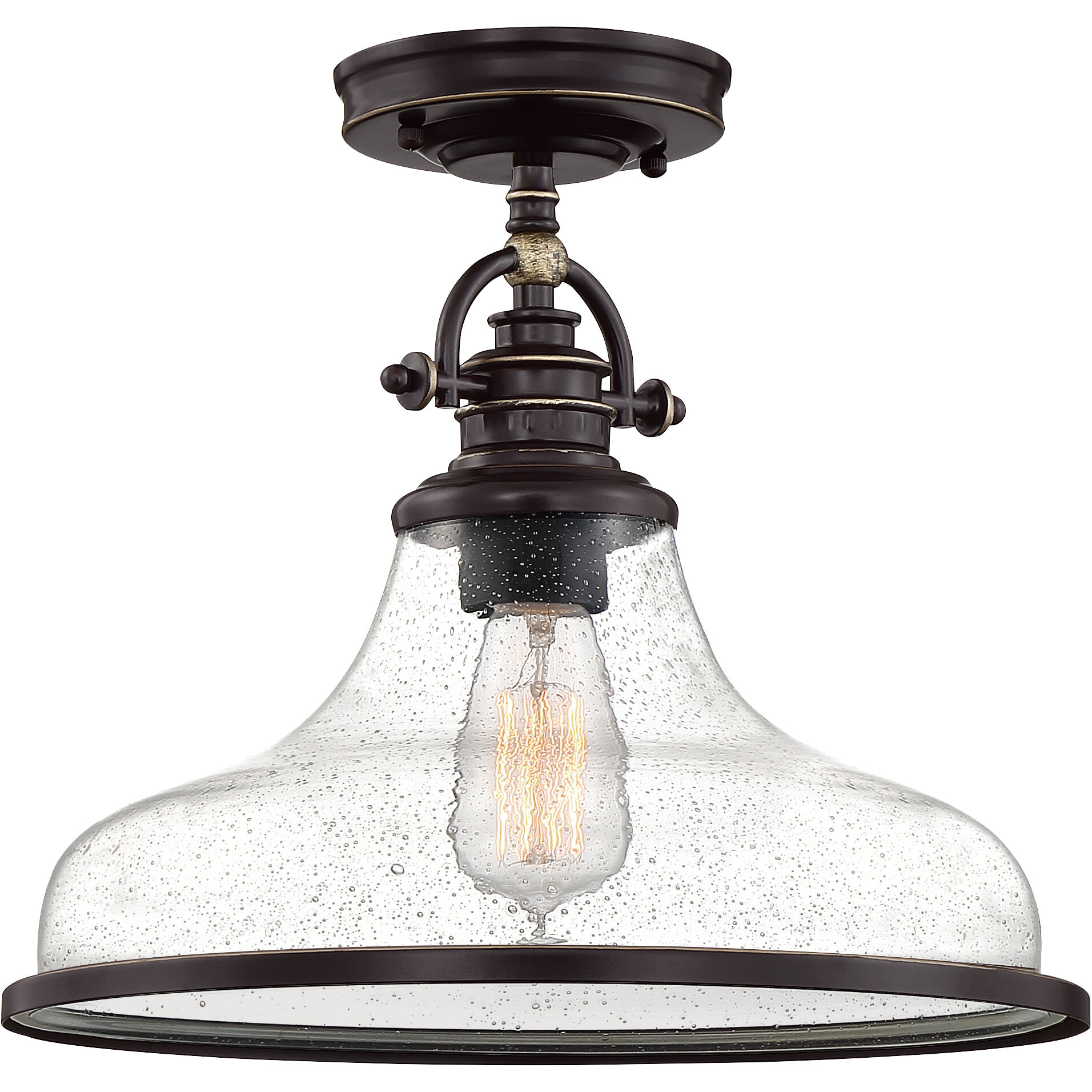 Grant 1 Light 13.50 inch Semi-Flush Mount