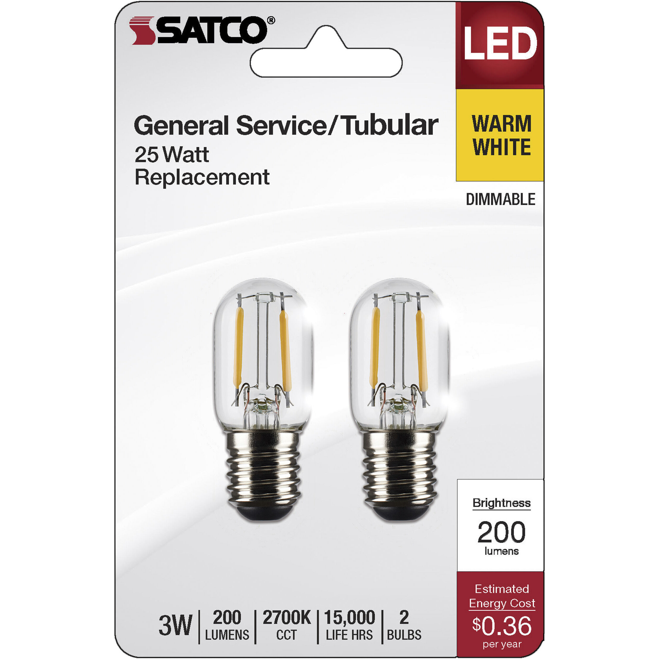 Lumos LED Intermediate 3 watt 120 2700K LED Filament, LED Filament