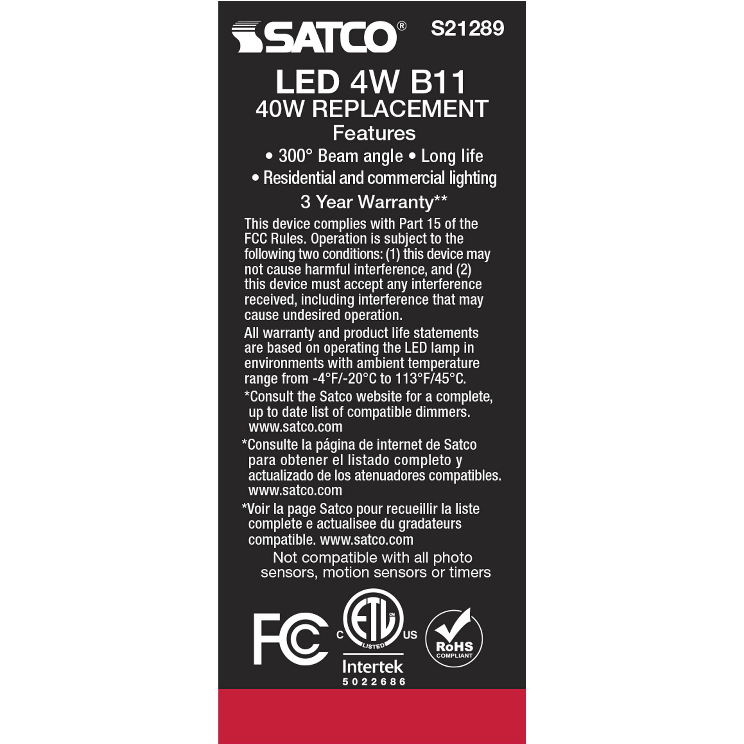 Lumos LED Medium Medium 4.00 watt 4000K LED Filament