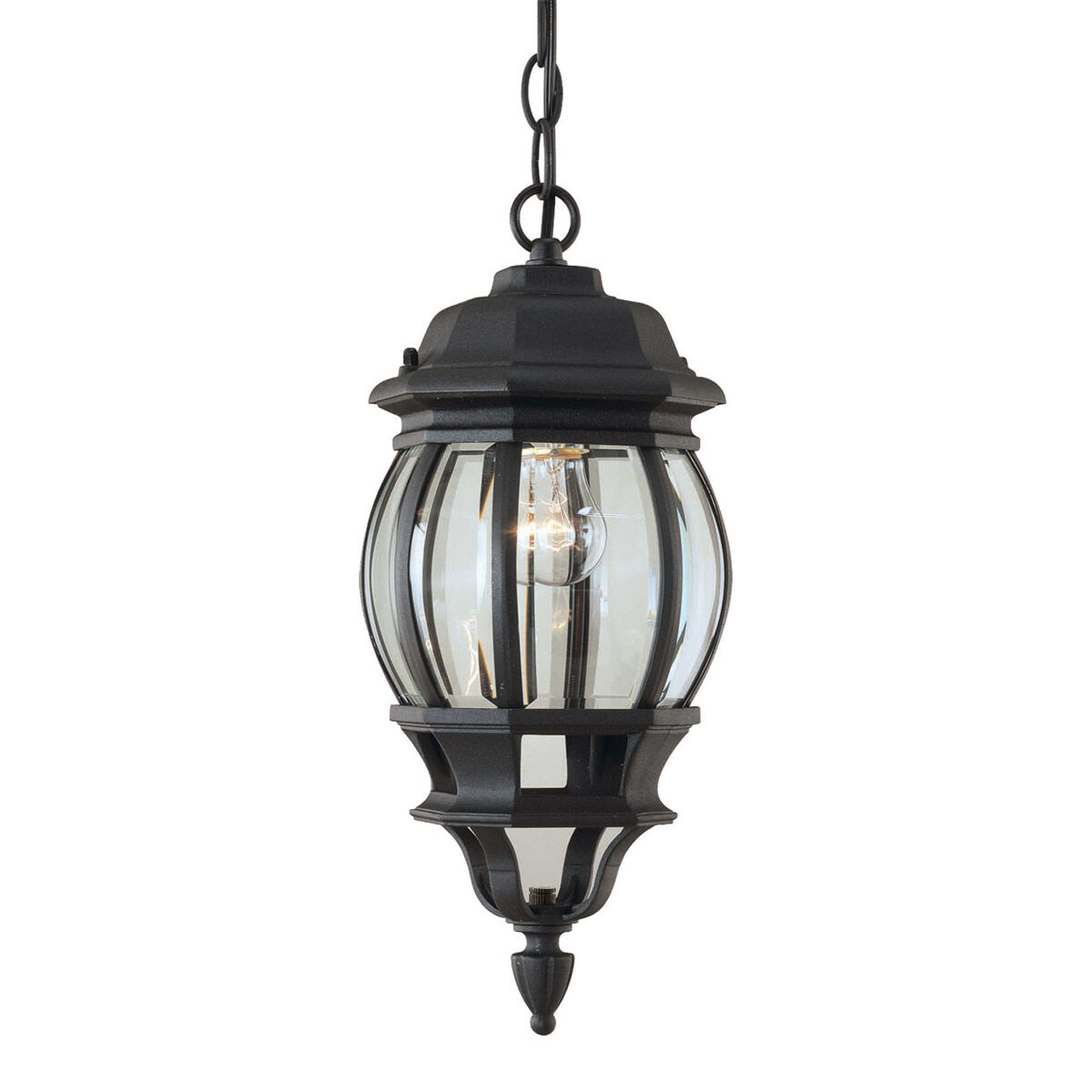 Signature 1 Light 6.5 inch Black Outdoor Pendant