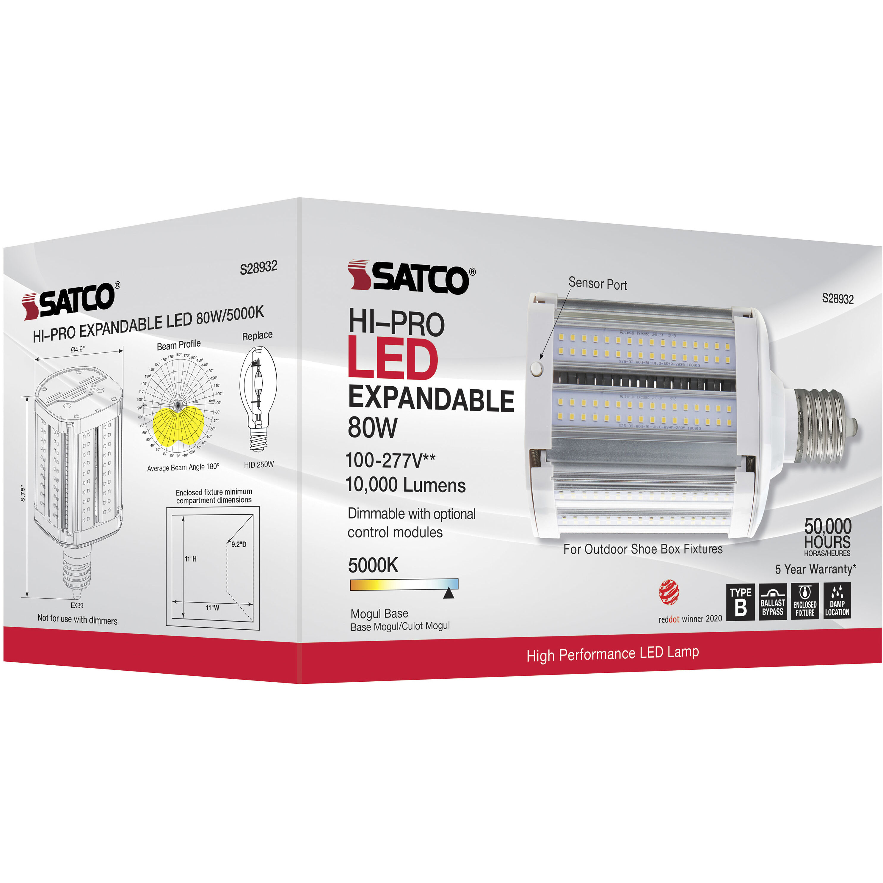 Hi-Pro LED EX39 80 watt 5000K Light Bulb